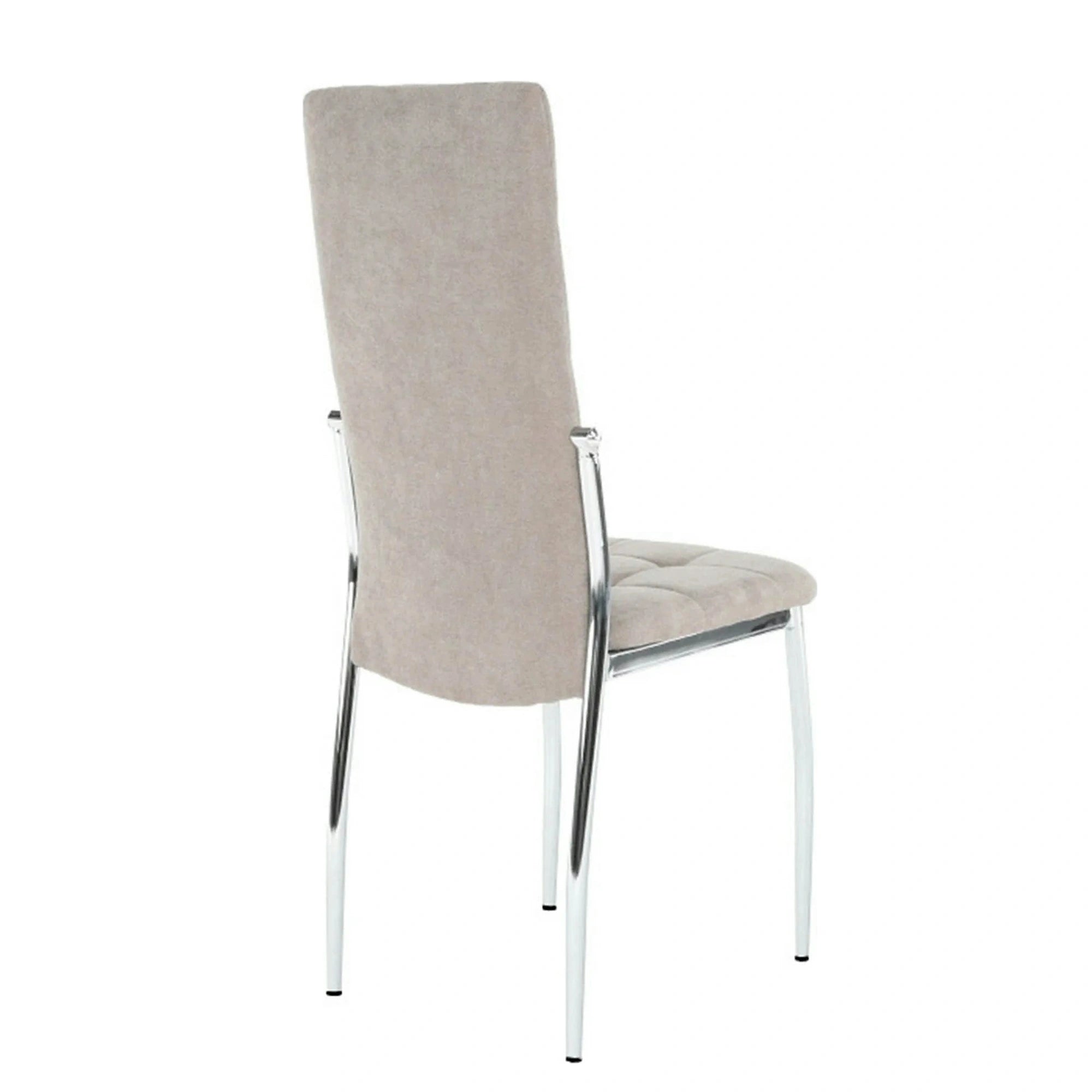 Scaun ADORA NEW, bej, stofa clasica/metal, 42x51x99 cm