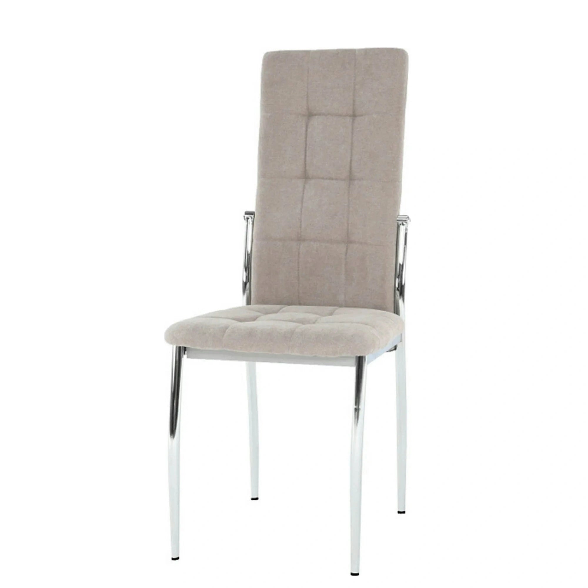 Scaun ADORA NEW, bej, stofa clasica/metal, 42x51x99 cm