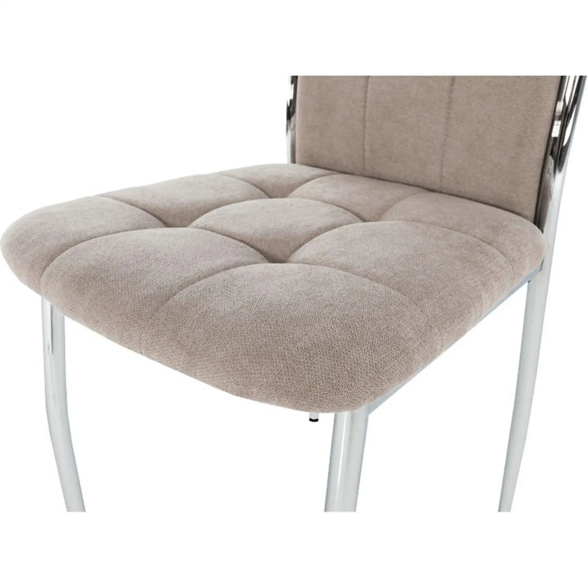 Scaun ADORA NEW, bej, stofa clasica/metal, 42x51x99 cm