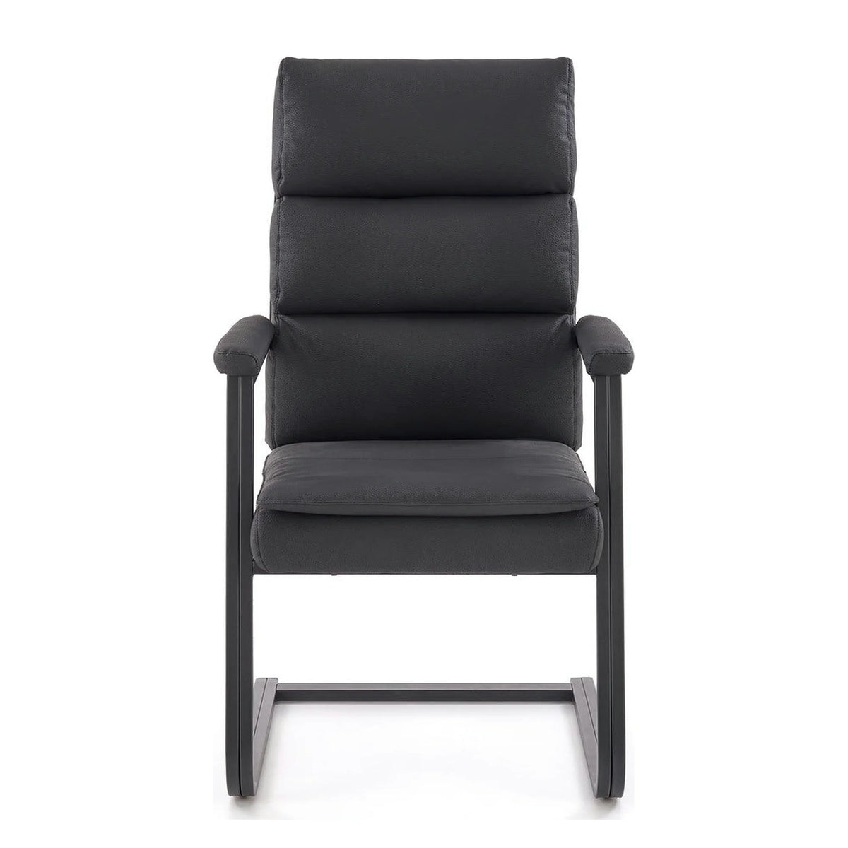Scaun ADRIANO, negru, piele ecologica, 63x70x109 cm