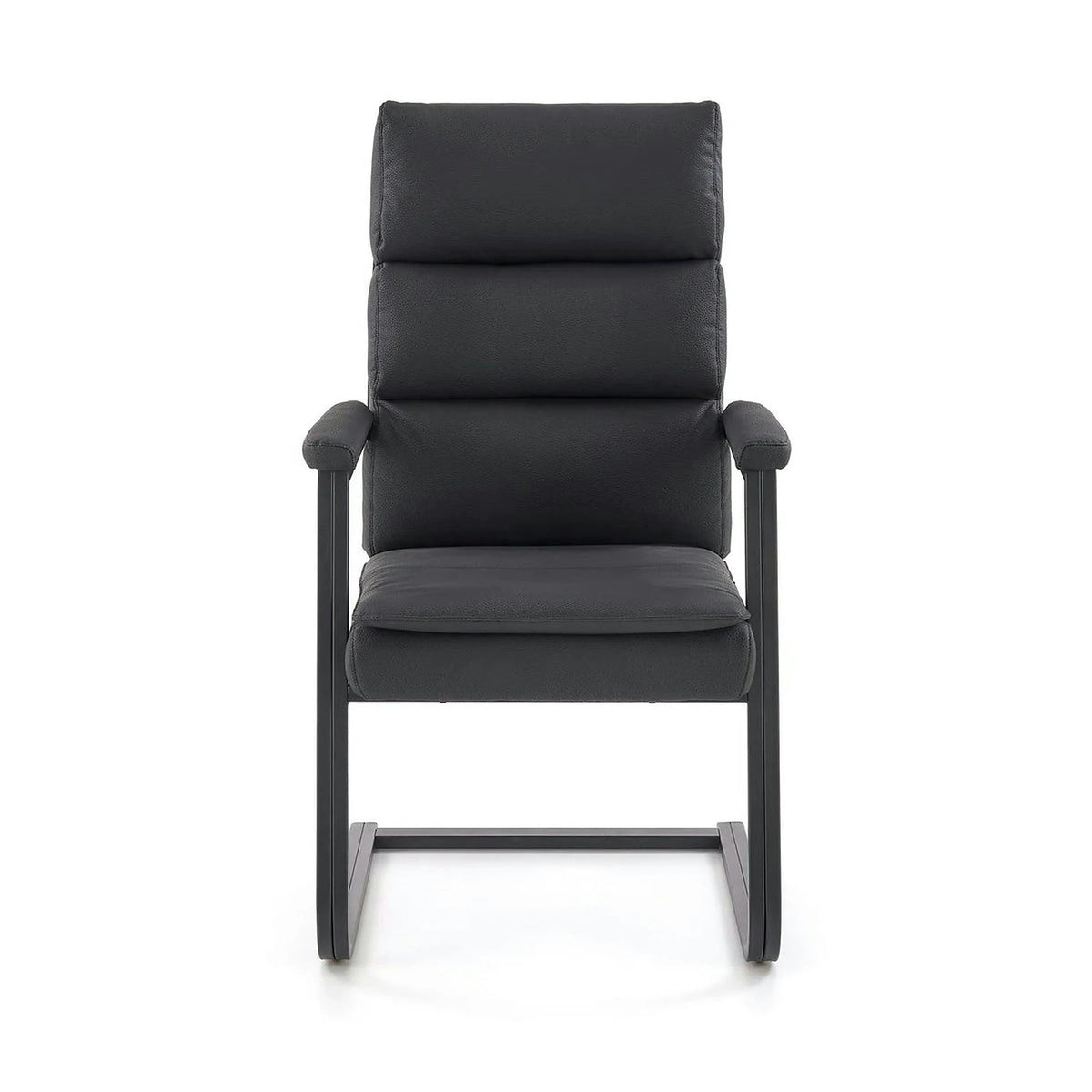 Scaun ADRIANO, negru, piele ecologica, 63x70x109 cm