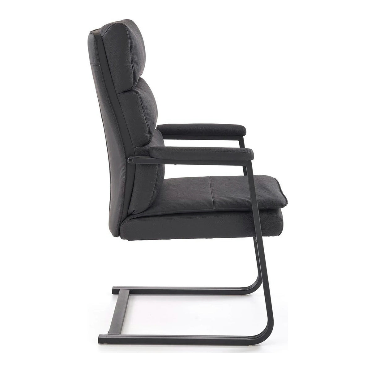 Scaun ADRIANO, negru, piele ecologica, 63x70x109 cm