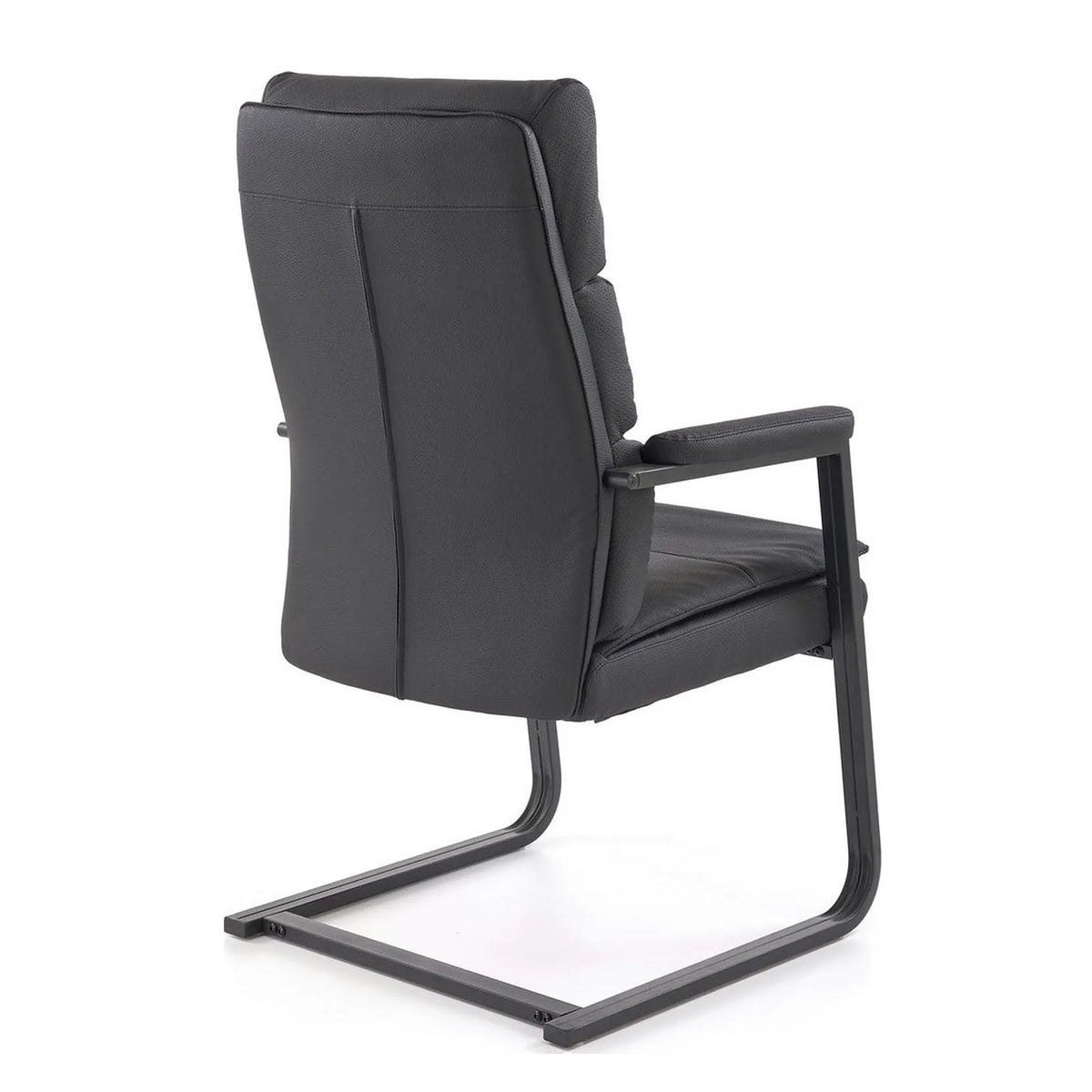 Scaun ADRIANO, negru, piele ecologica, 63x70x109 cm