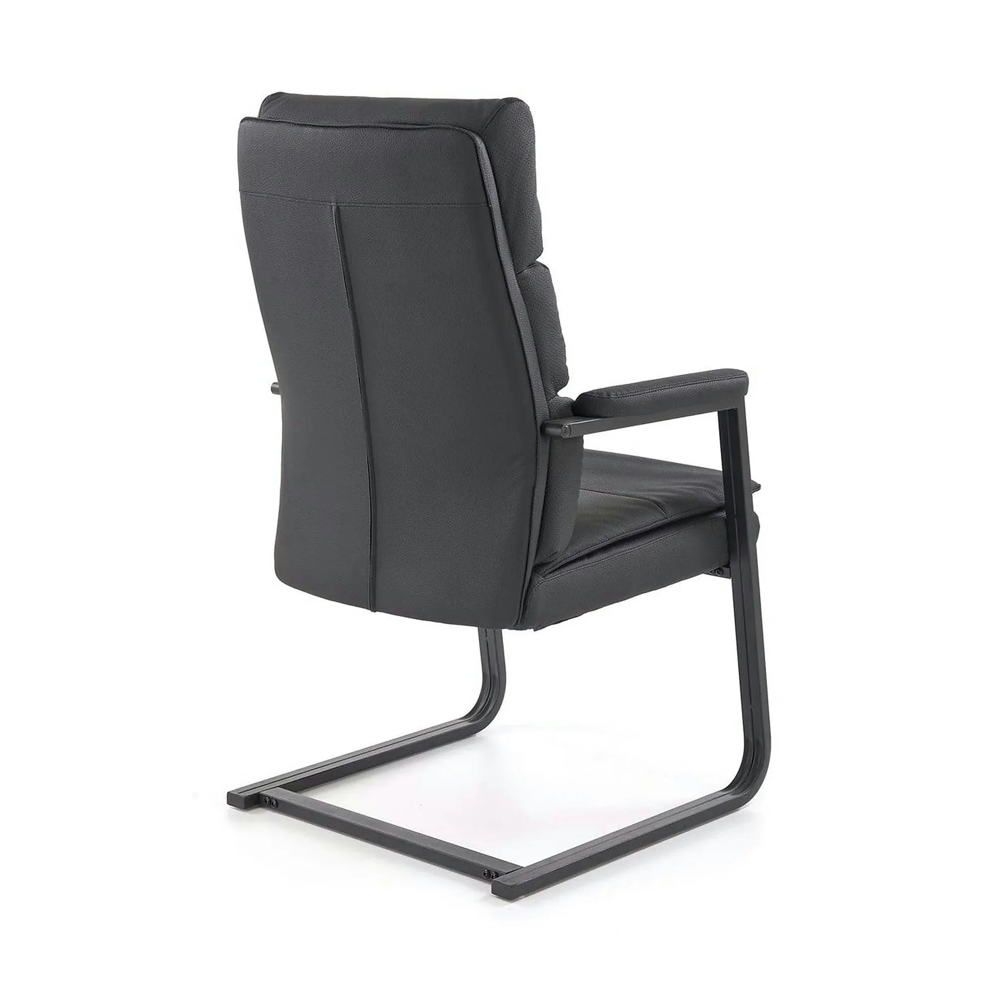 Scaun ADRIANO, negru, piele ecologica, 63x70x109 cm