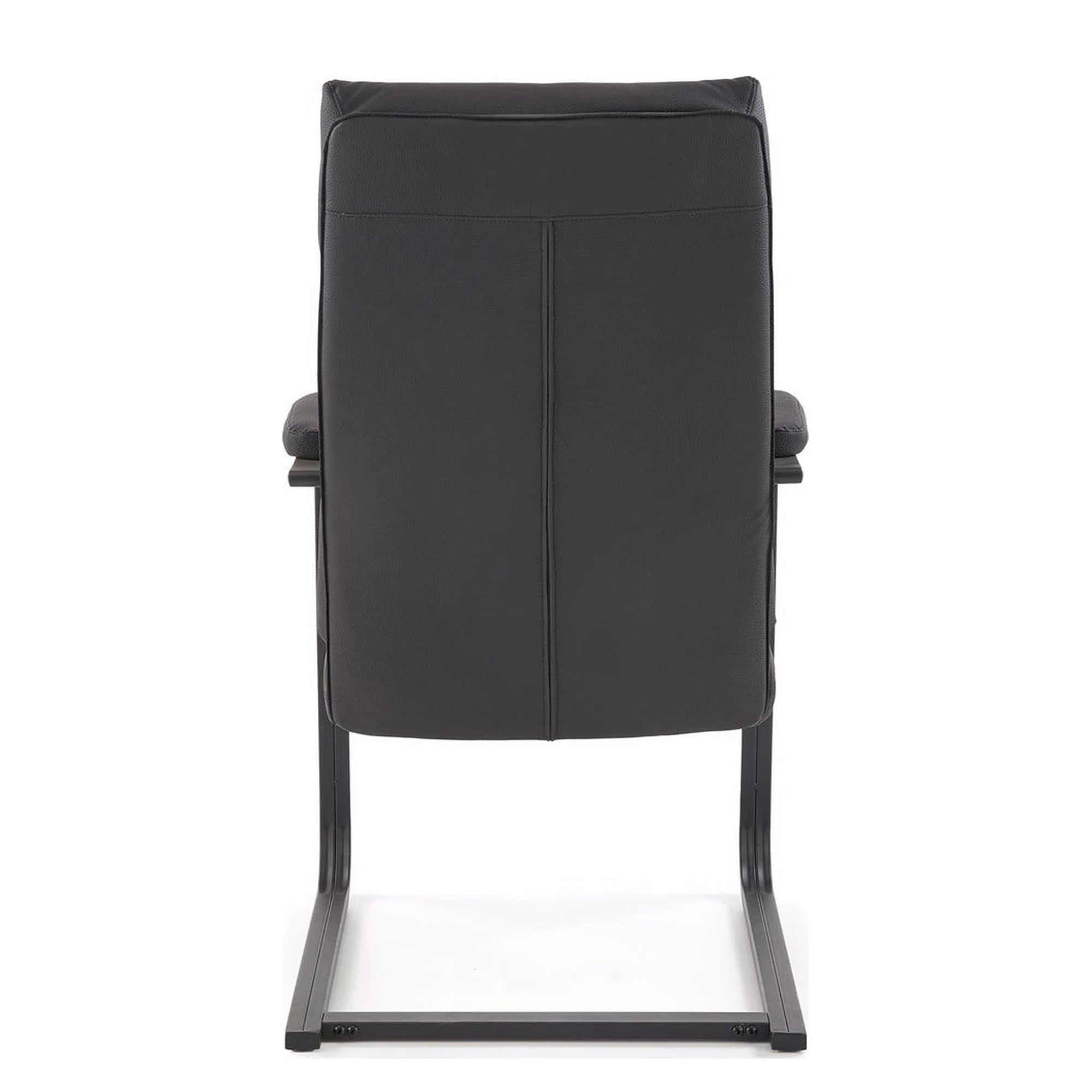 Scaun ADRIANO, negru, piele ecologica, 63x70x109 cm