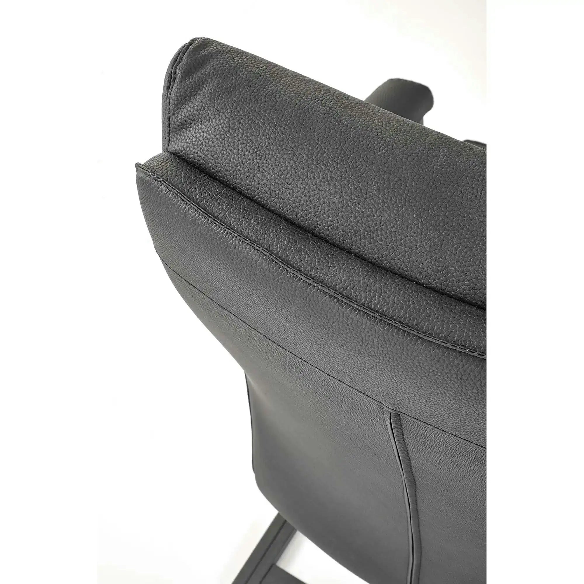 Scaun ADRIANO, negru, piele ecologica, 63x70x109 cm
