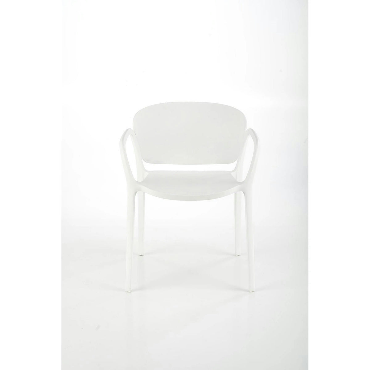 Scaun afara K491, alb, polipropilena, 60x56x76 cm