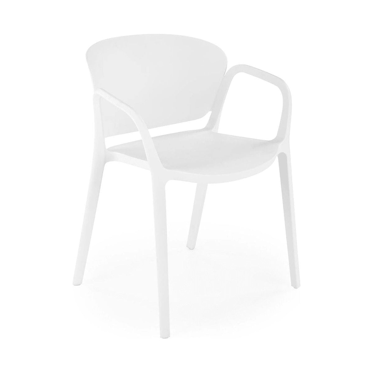 Scaun afara K491, alb, polipropilena, 60x56x76 cm