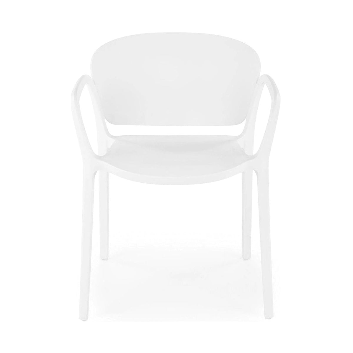 Scaun afara K491, alb, polipropilena, 60x56x76 cm