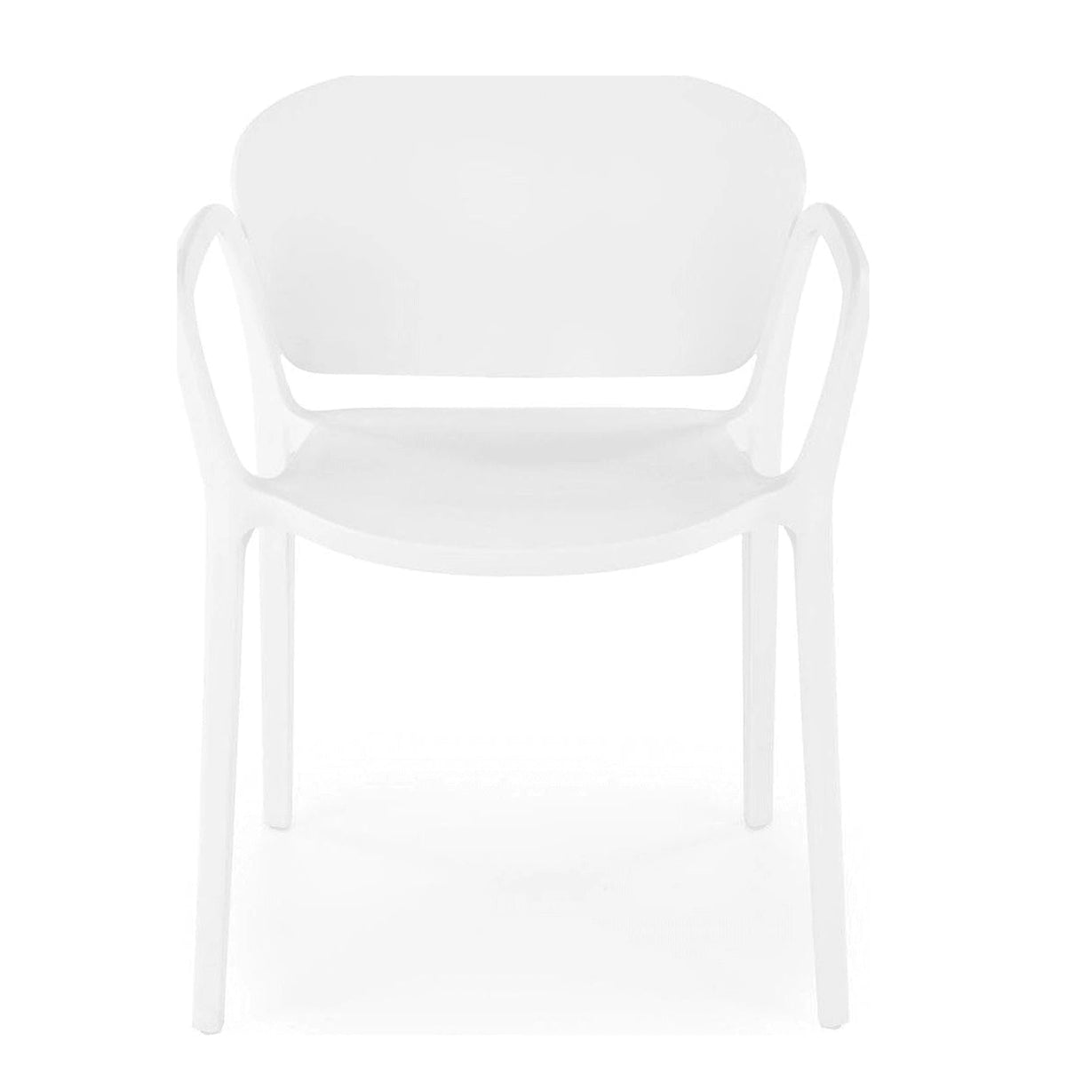 Scaun afara K491, alb, polipropilena, 60x56x76 cm