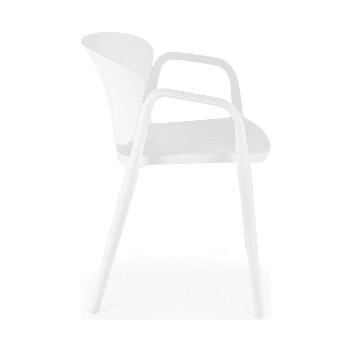 Scaun afara K491, alb, polipropilena, 60x56x76 cm