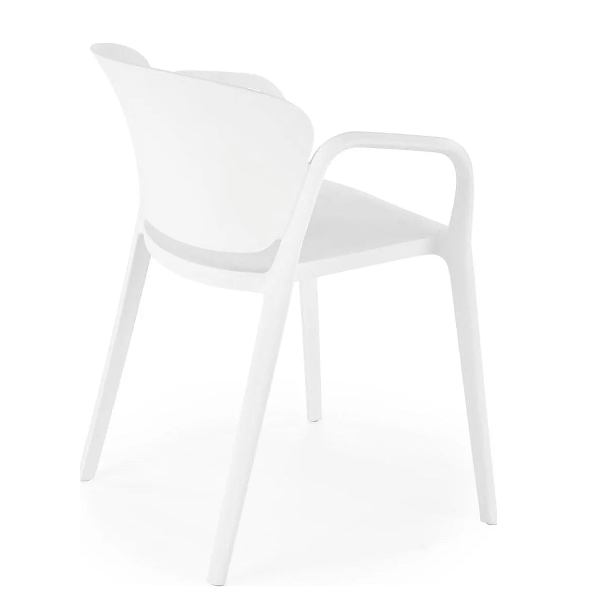 Scaun afara K491, alb, polipropilena, 60x56x76 cm