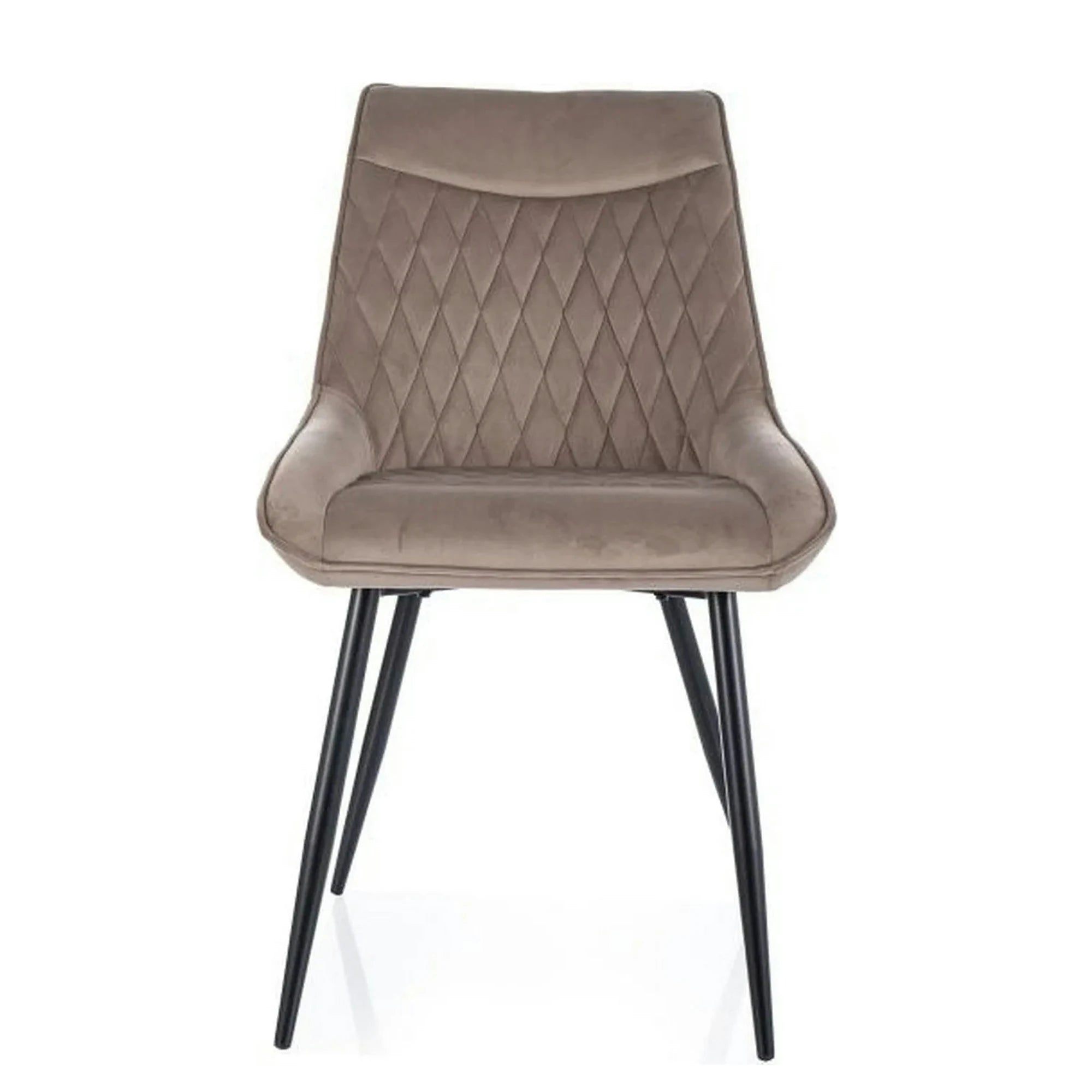 Scaun AGAT, bej inchis/negru, stofa catifelata - Bluvel 40/metal, 51x44x88 cm