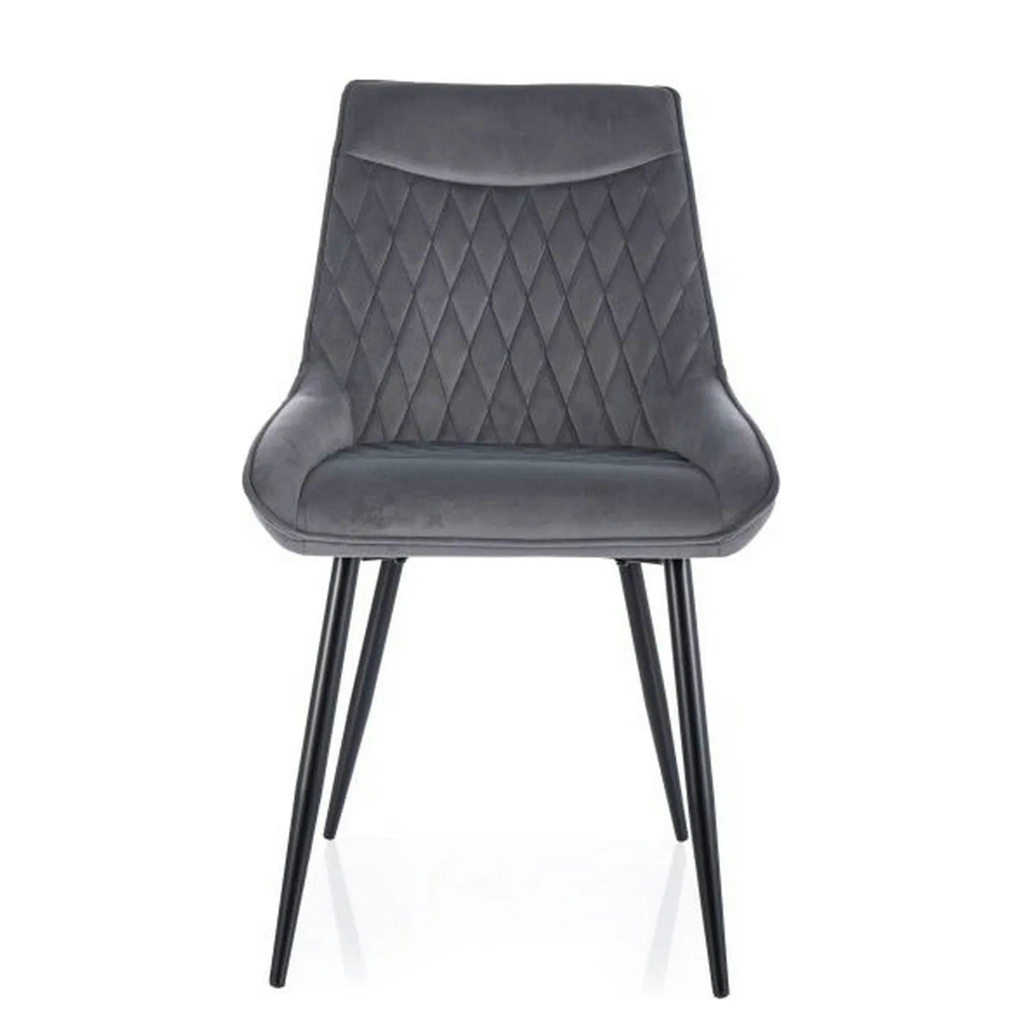 Scaun AGAT, gri/negru, stofa catifelata - Bluvel 14/metal, 51x44x88 cm