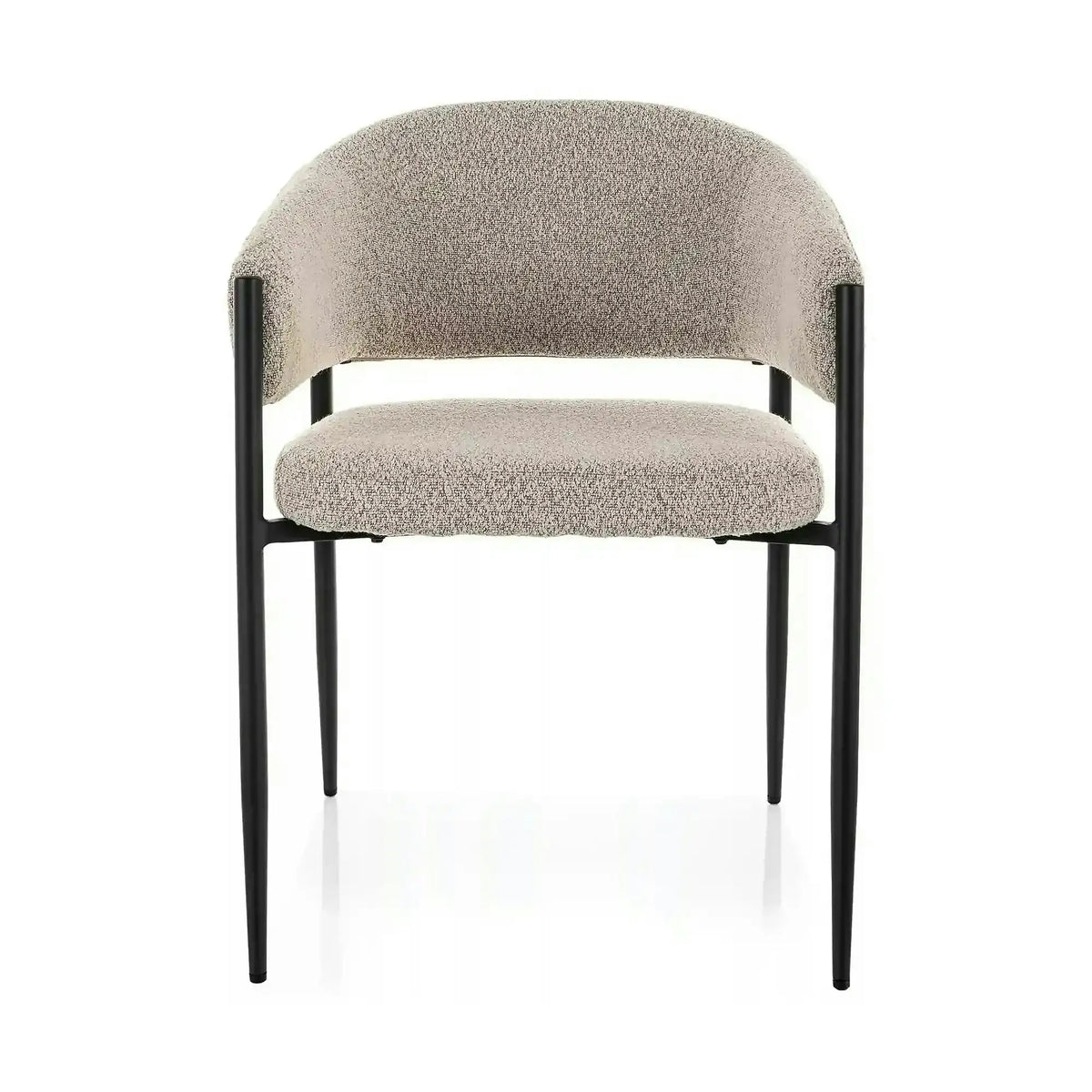 Scaun AKITA, bej/negru, stofă/metal, 56x48x78 cm