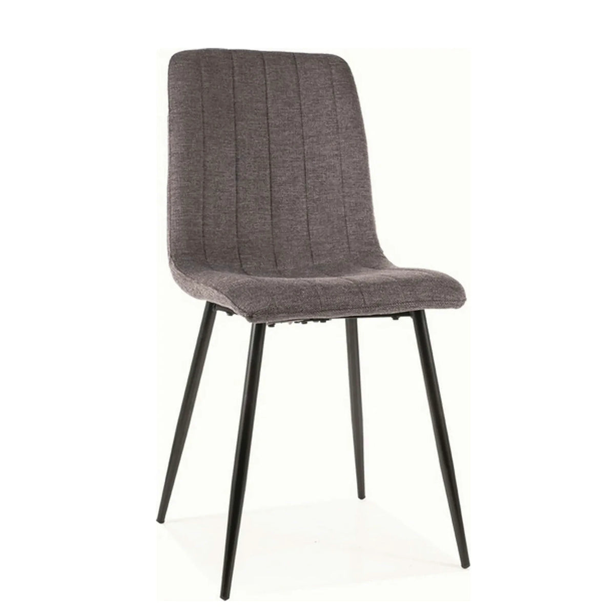 Scaun ALAN, gri inchis/negru, stofa clasica/metal, 45x39x91 cm