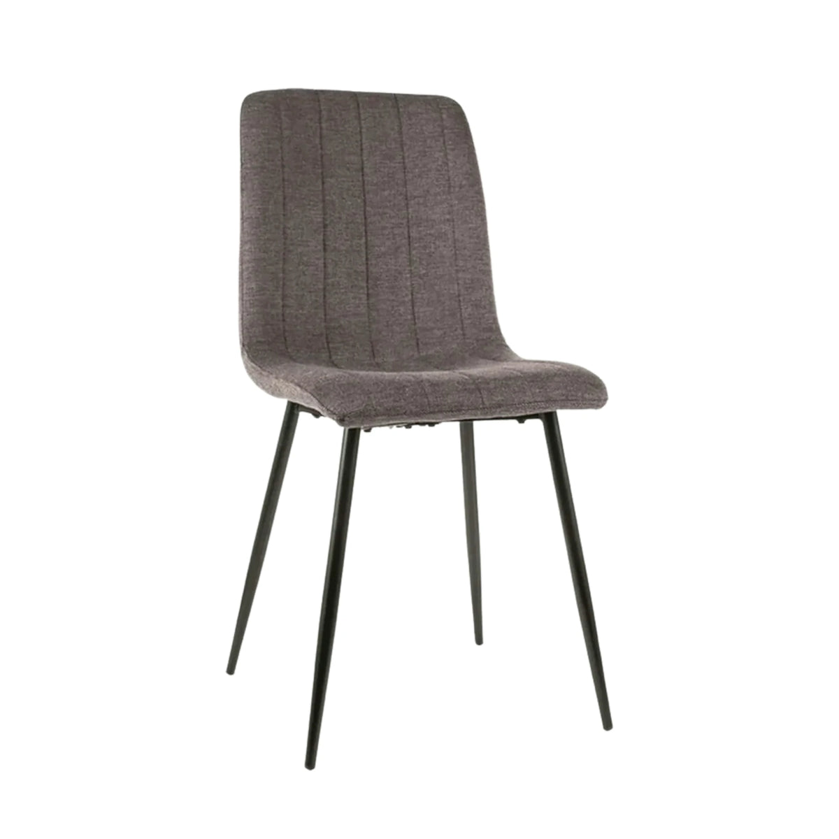 Scaun ALAN, gri inchis/negru, stofa clasica/metal, 45x39x91 cm