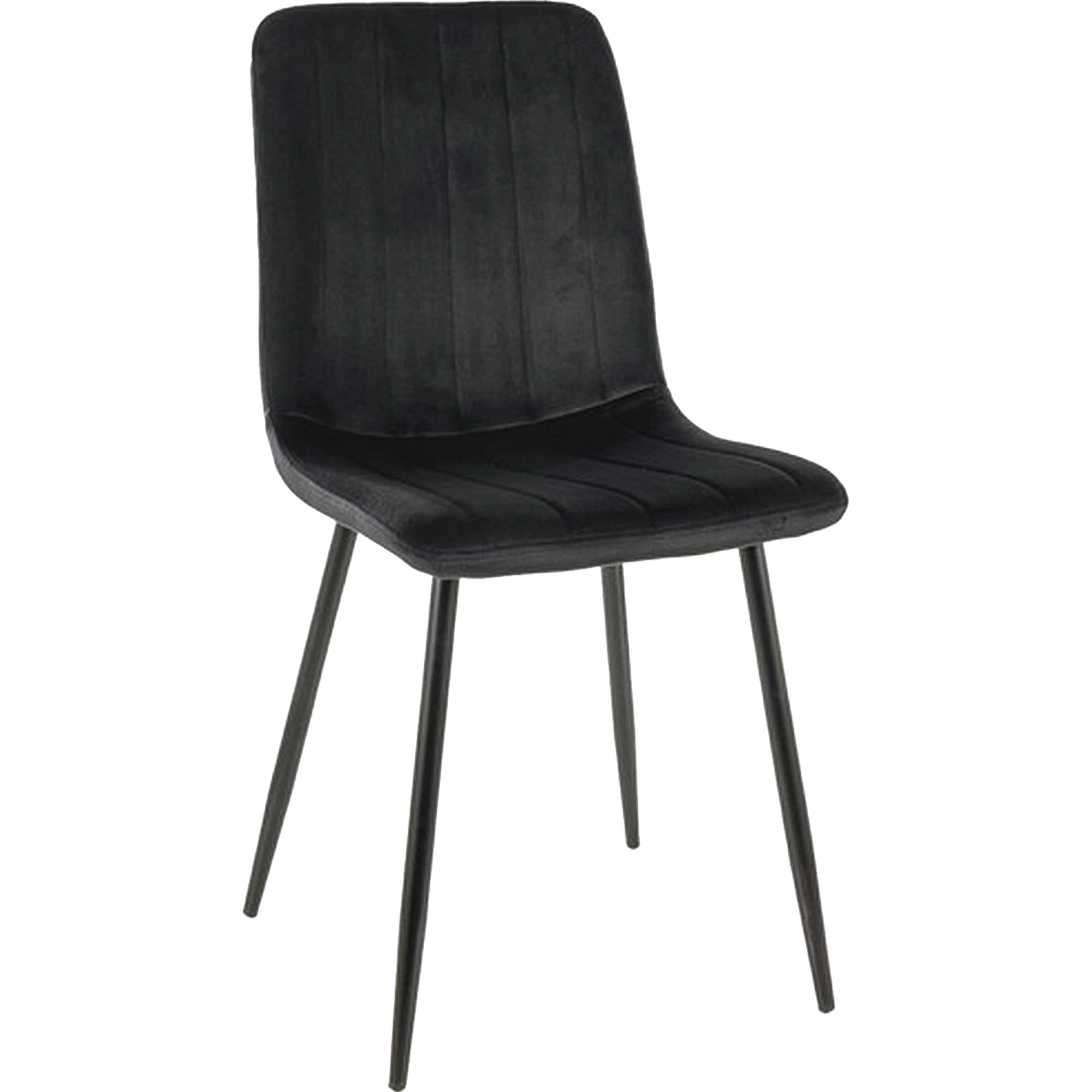 Scaun ALAN, negru, stofa catifelata/metal, 45x39x91 cm
