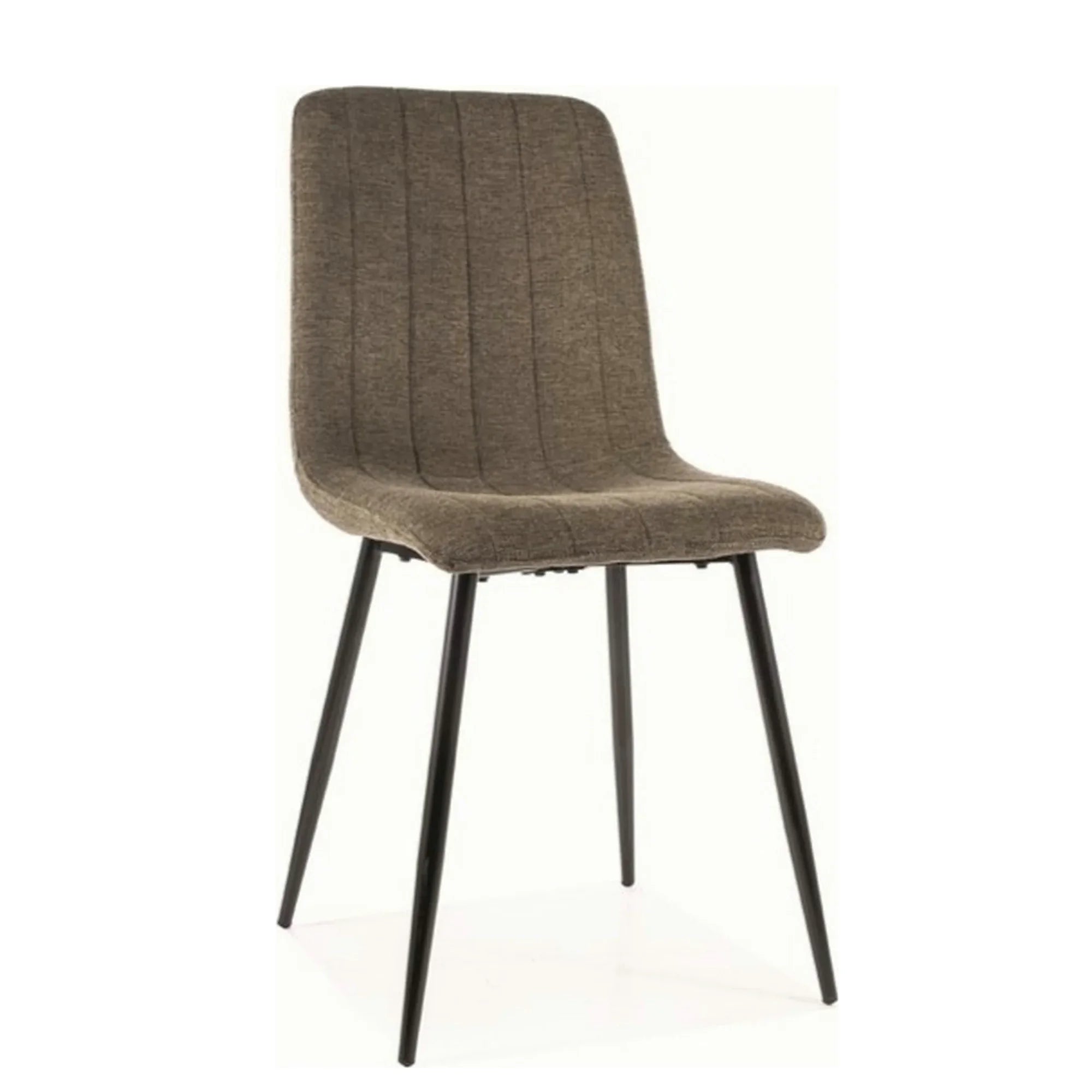 Scaun ALAN, verde olive/negru, stofa/metal, 45x39x91 cm