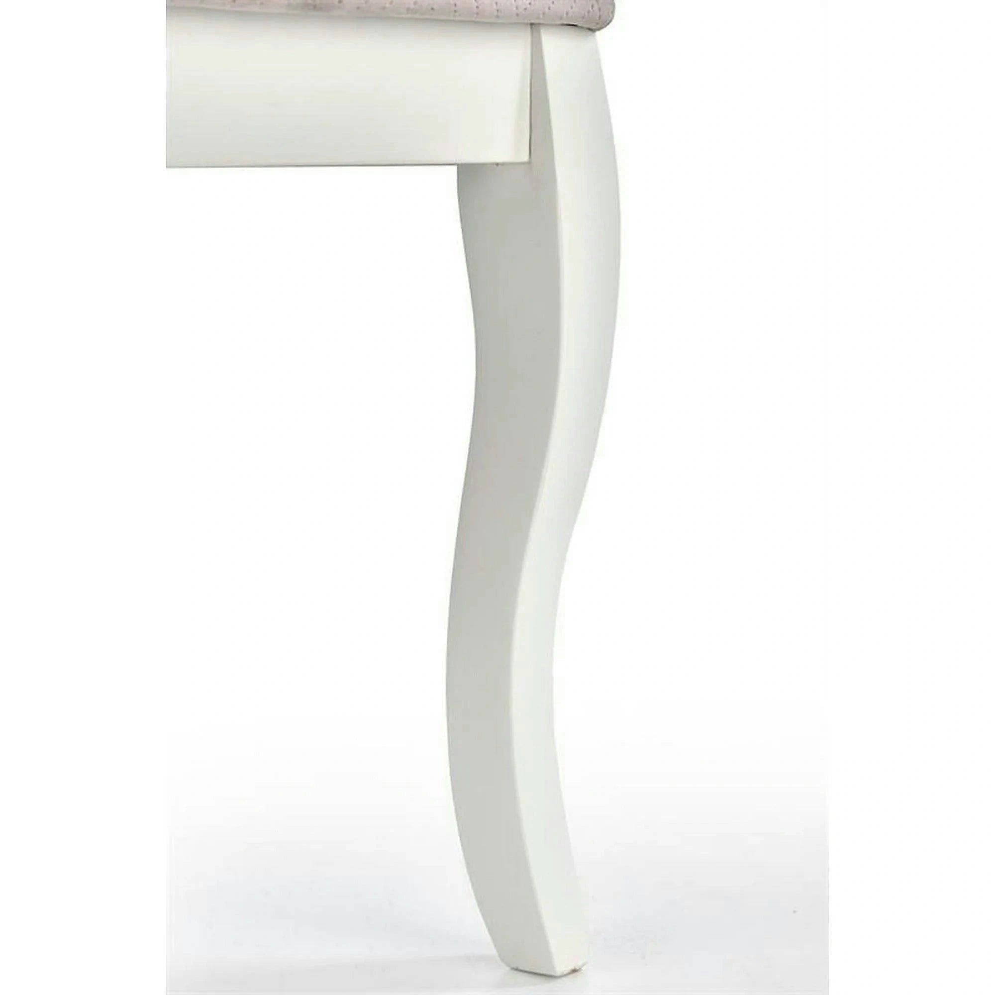 Scaun alb cu gri VELO, gri/alb, stofa catifelata/lemn, 44x53x96 cm