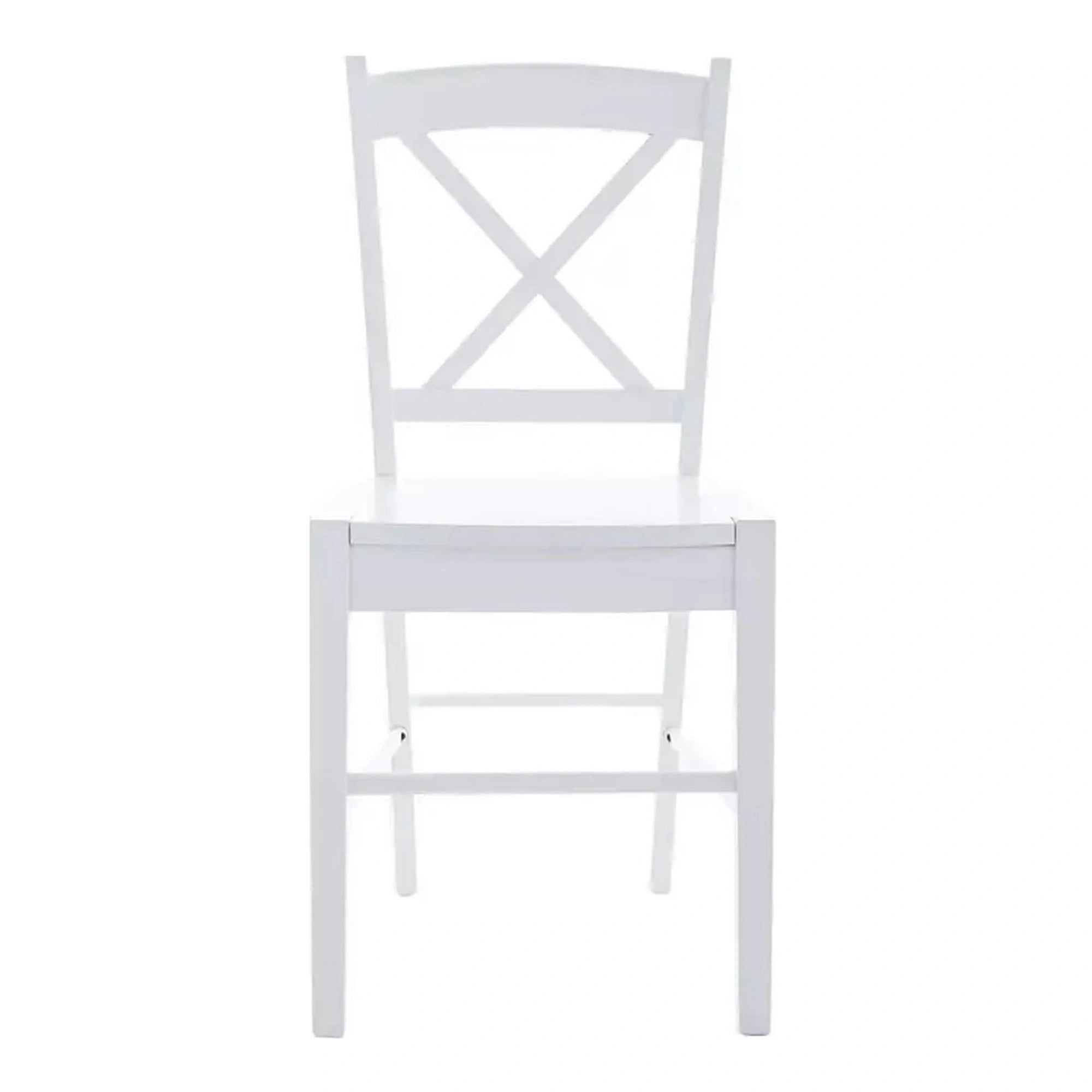 Scaun alb lemn masiv CD-56, 40x36x85 cm