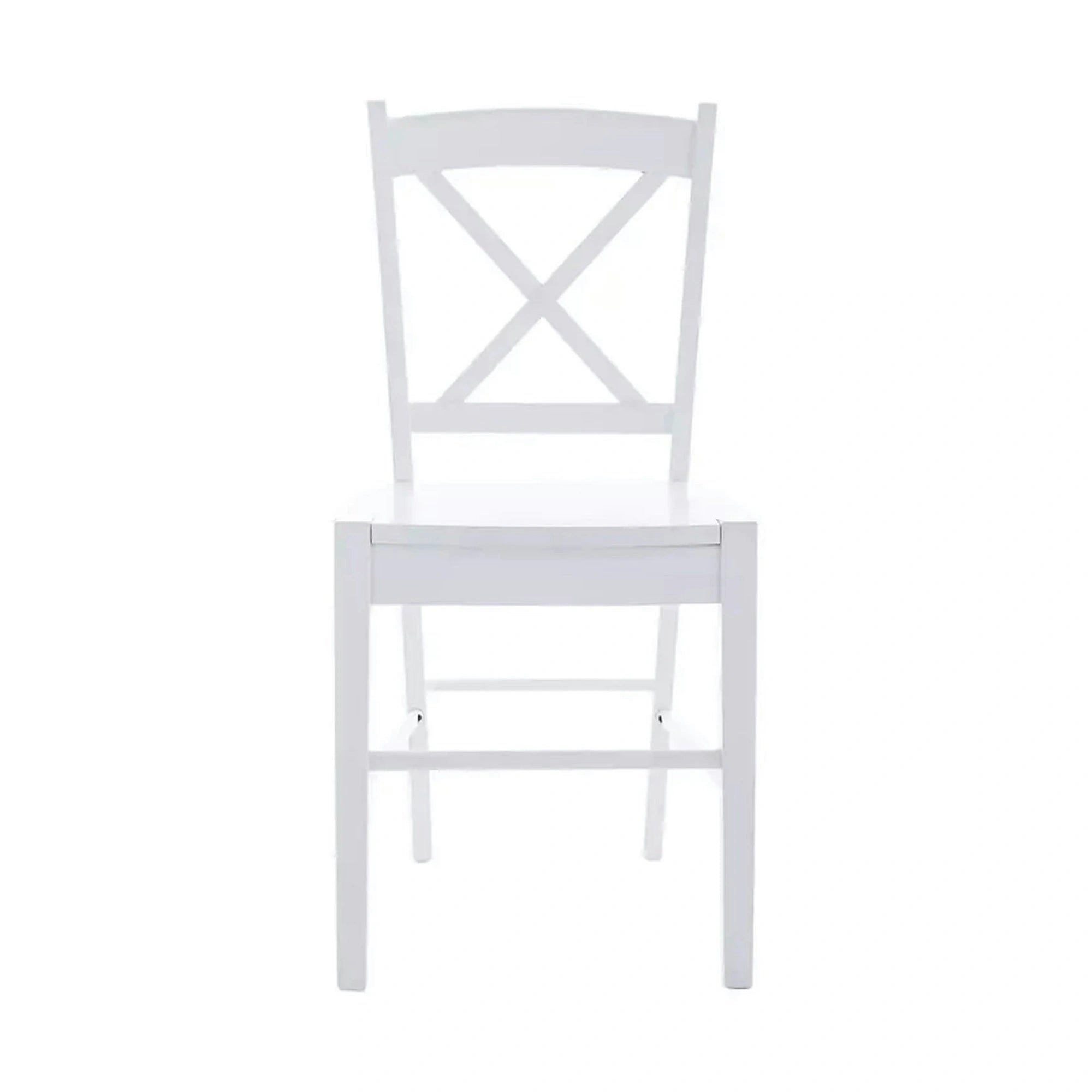 Scaun alb lemn masiv CD-56, 40x36x85 cm
