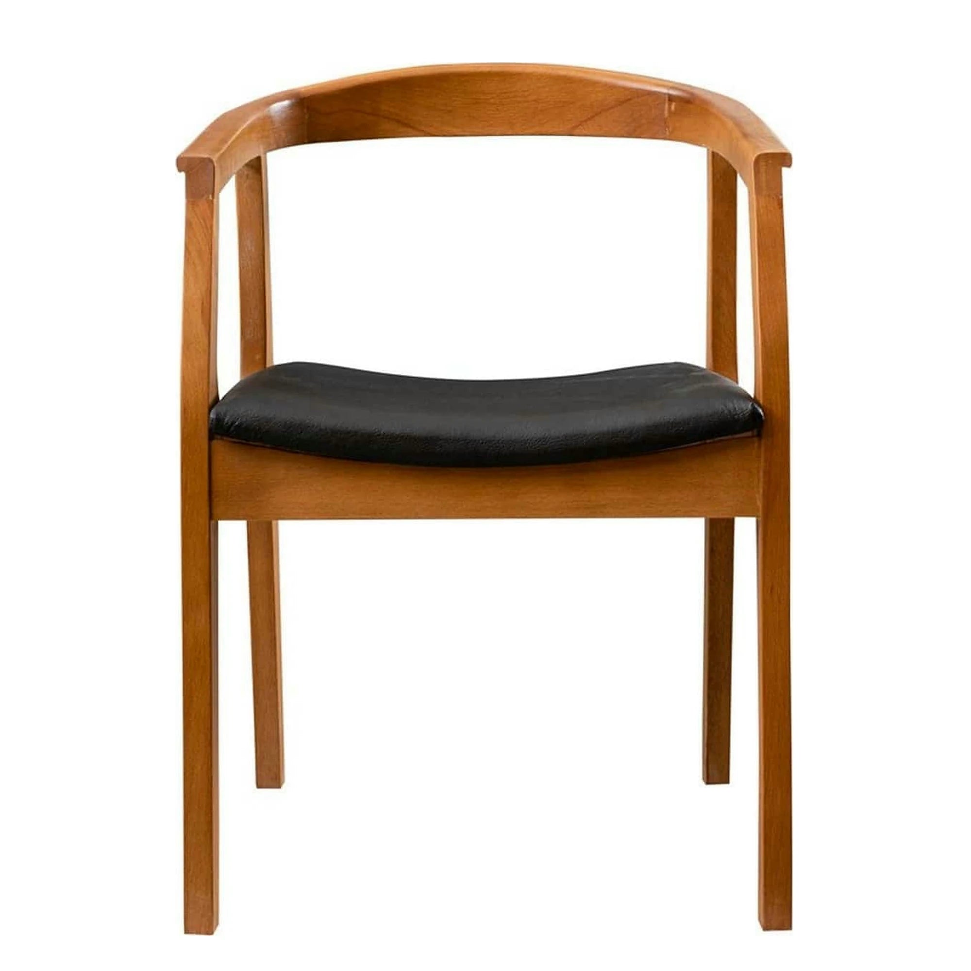 Scaun ALBERO 44, negru/nuc, piele ecologica/lemn, 50x53x70 cm