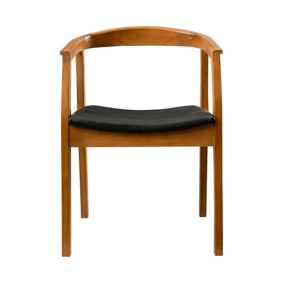 Scaun ALBERO 44, negru/nuc, piele ecologica/lemn, 50x53x70 cm