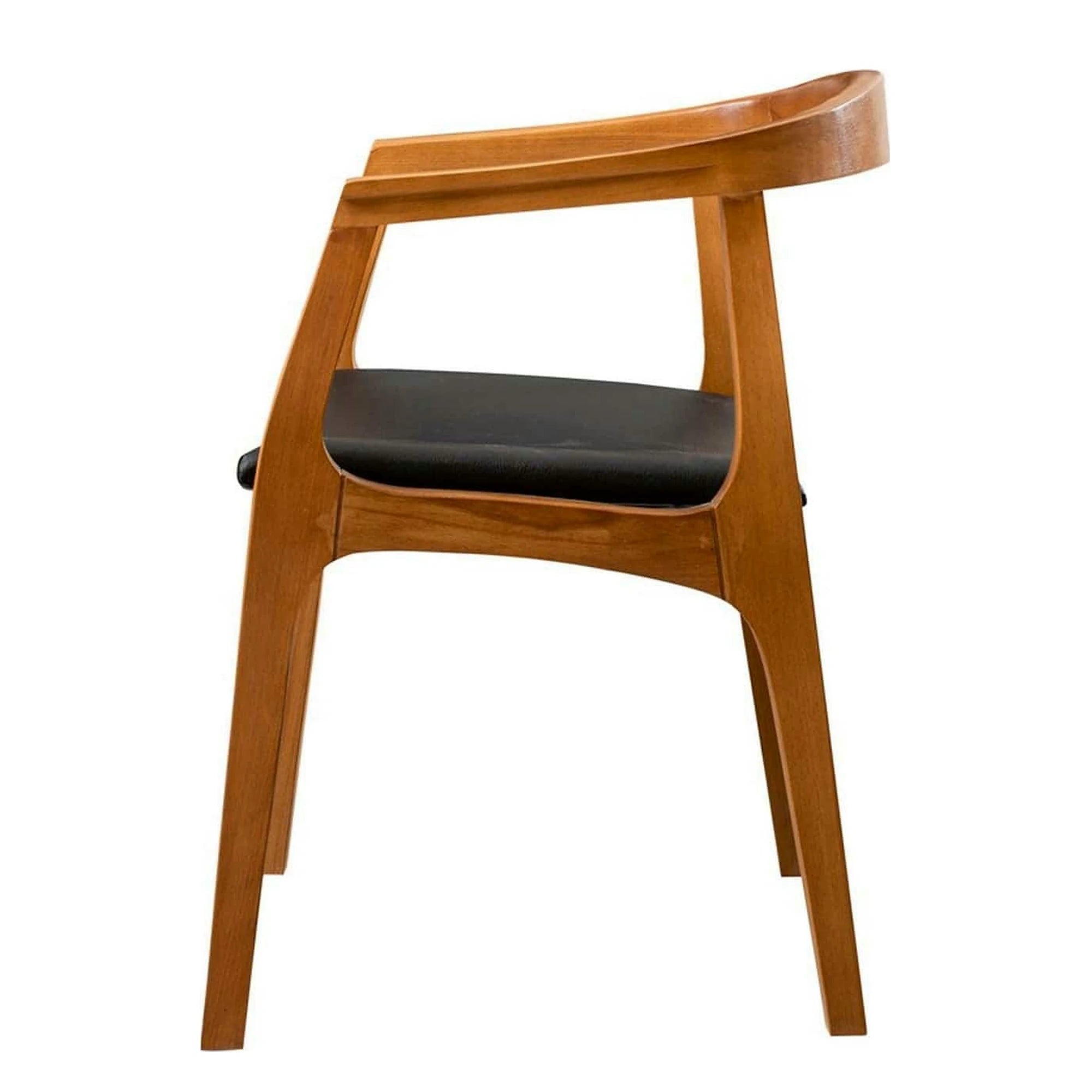 Scaun ALBERO 44, negru/nuc, piele ecologica/lemn, 50x53x70 cm