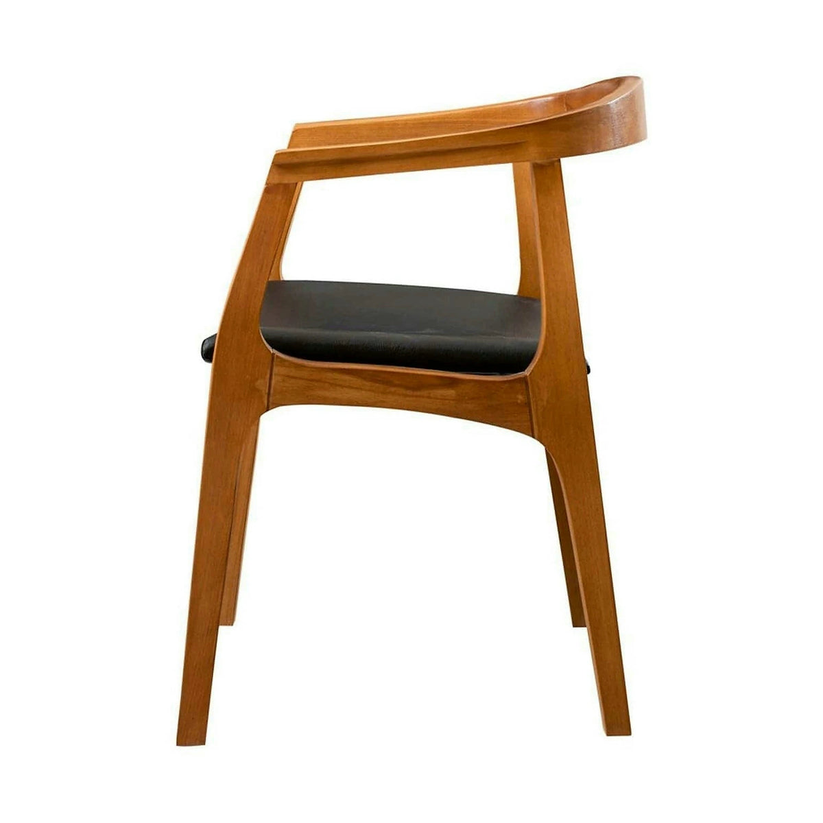 Scaun ALBERO 44, negru/nuc, piele ecologica/lemn, 50x53x70 cm