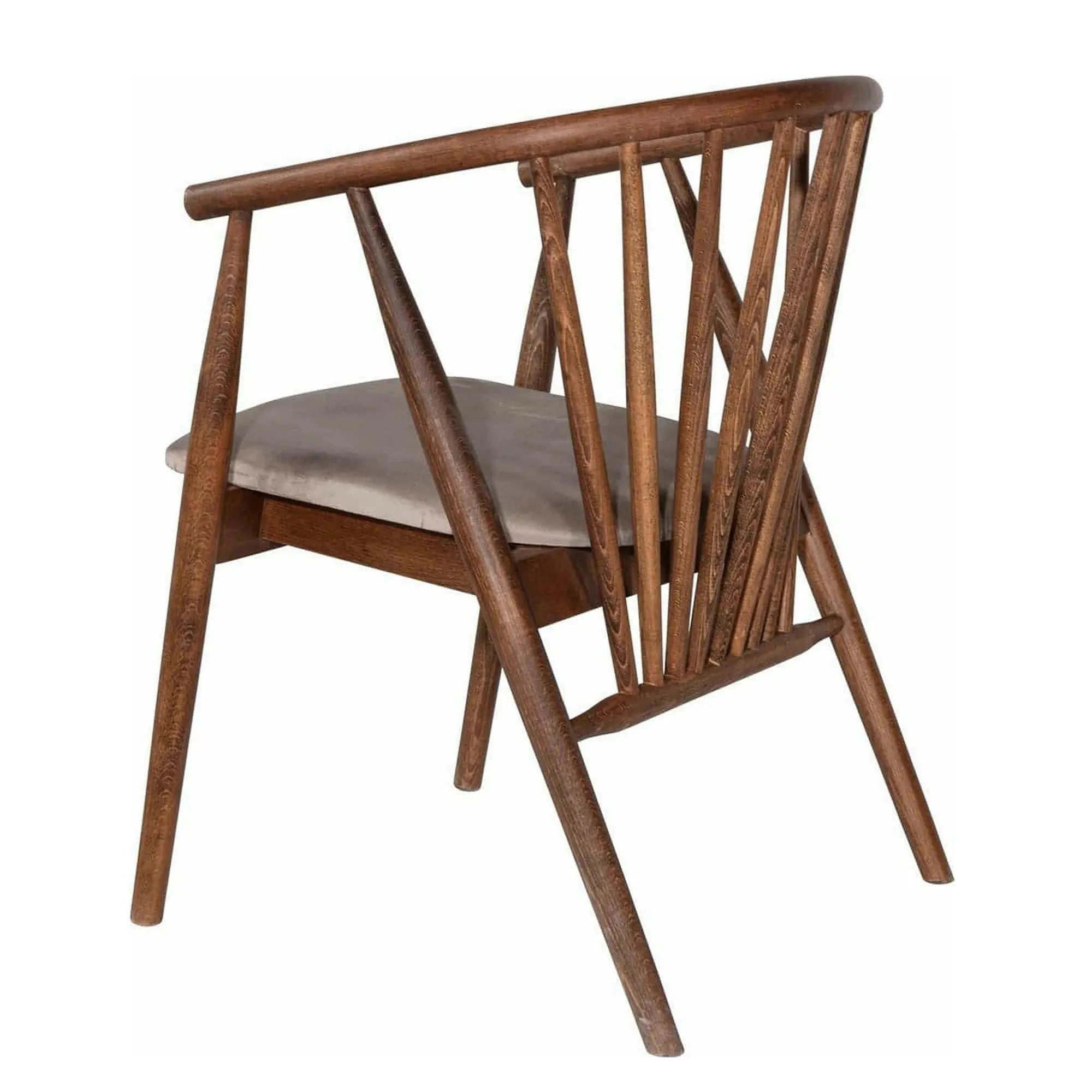 Scaun ALBERO 48, bej/nuc, stofa clasica/lemn, 55x47x77 cm