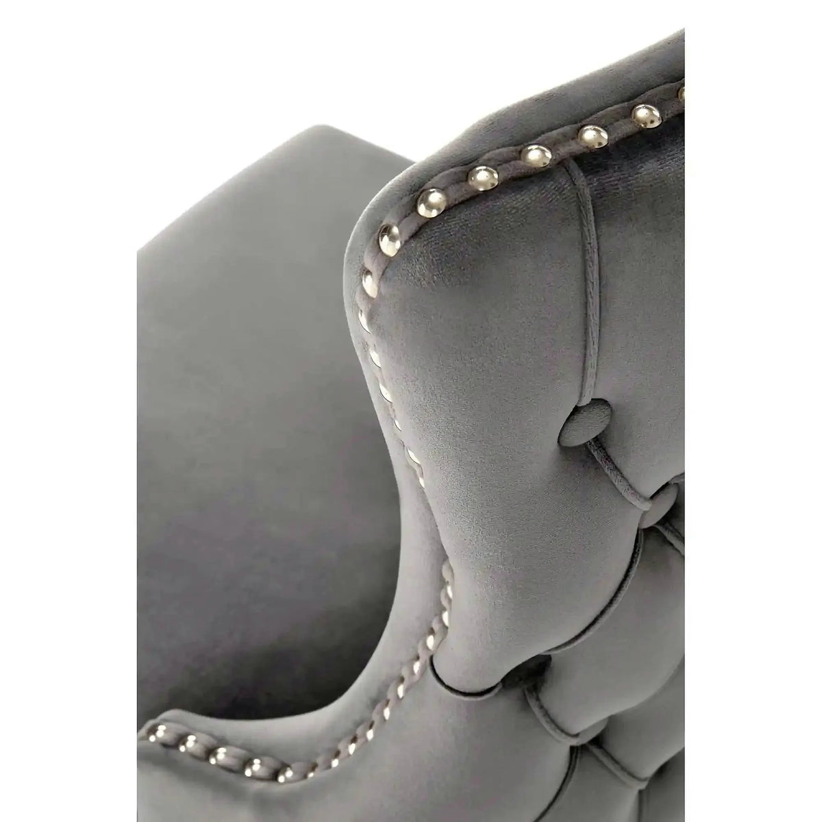 Scaun ALDA, gri/negru, stofa catifelata/lemn, 50x62x95 cm