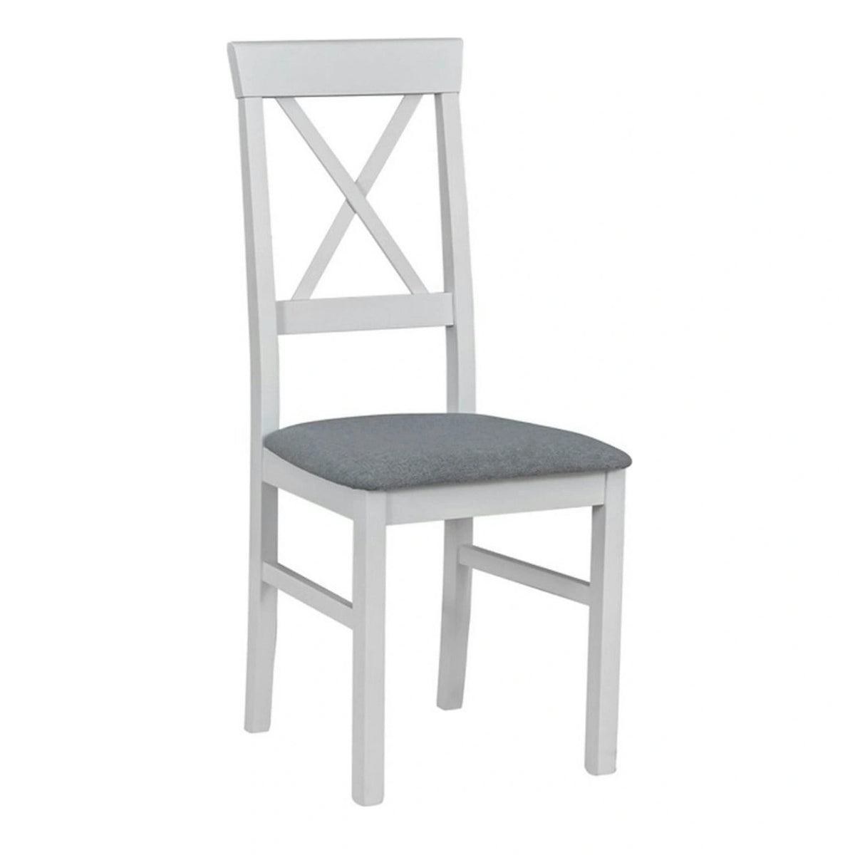 Scaun ALLA 3, gri/alb, stofa clasica/lemn, 43x51x95 cm