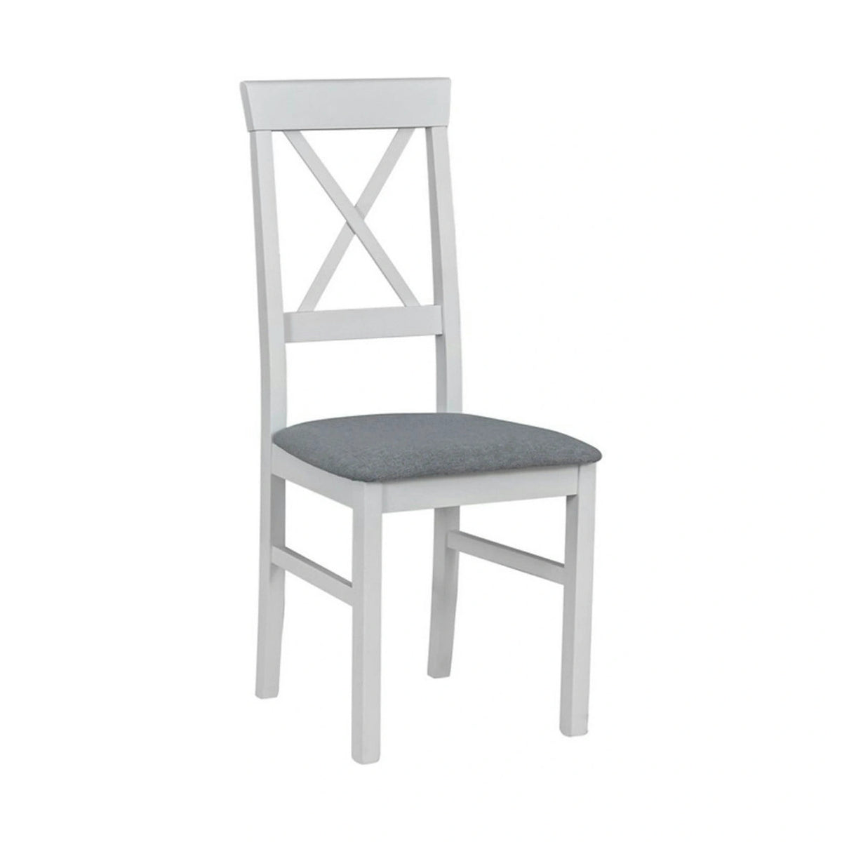 Scaun ALLA 3, gri/alb, stofa clasica/lemn, 43x51x95 cm