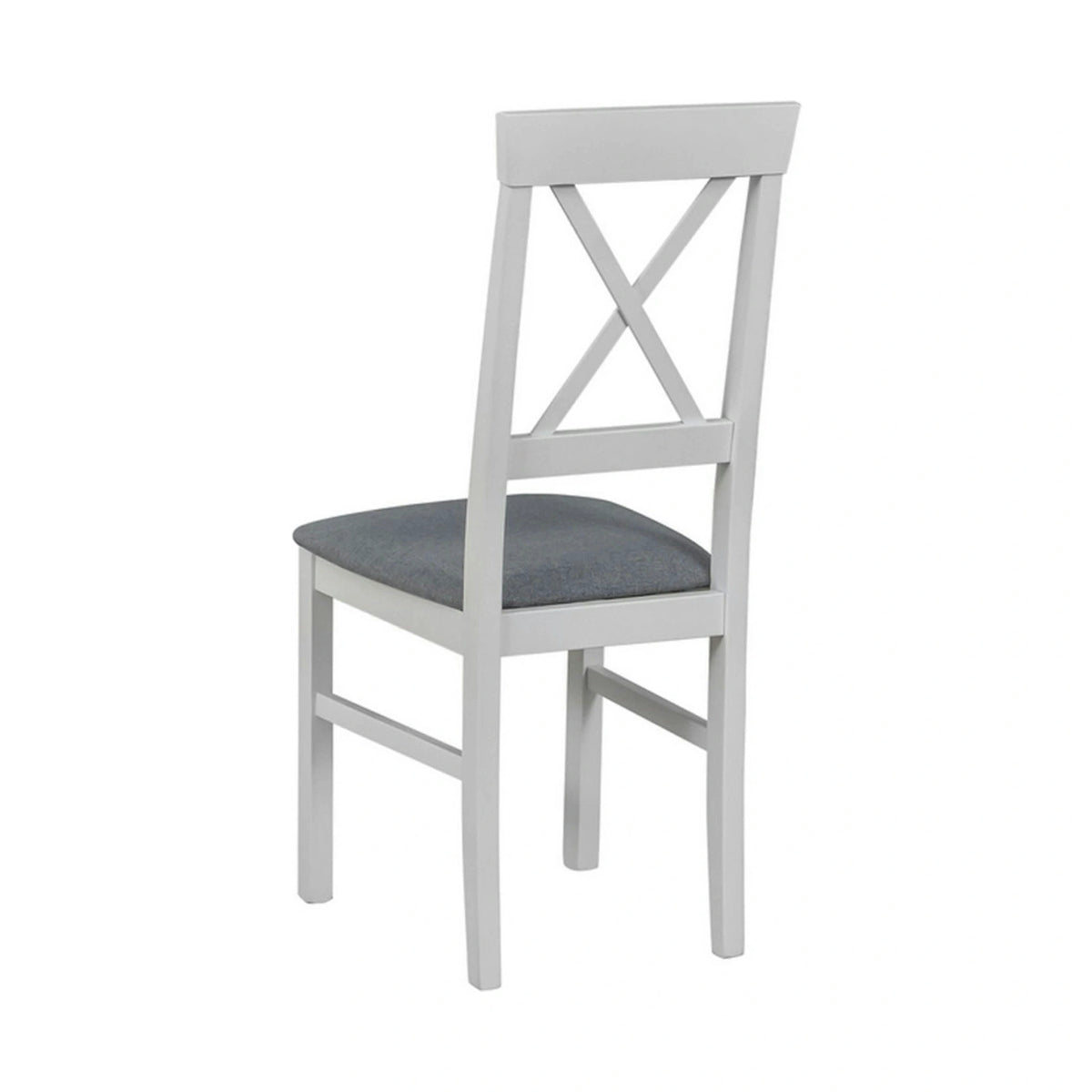 Scaun ALLA 3, gri/alb, stofa clasica/lemn, 43x51x95 cm