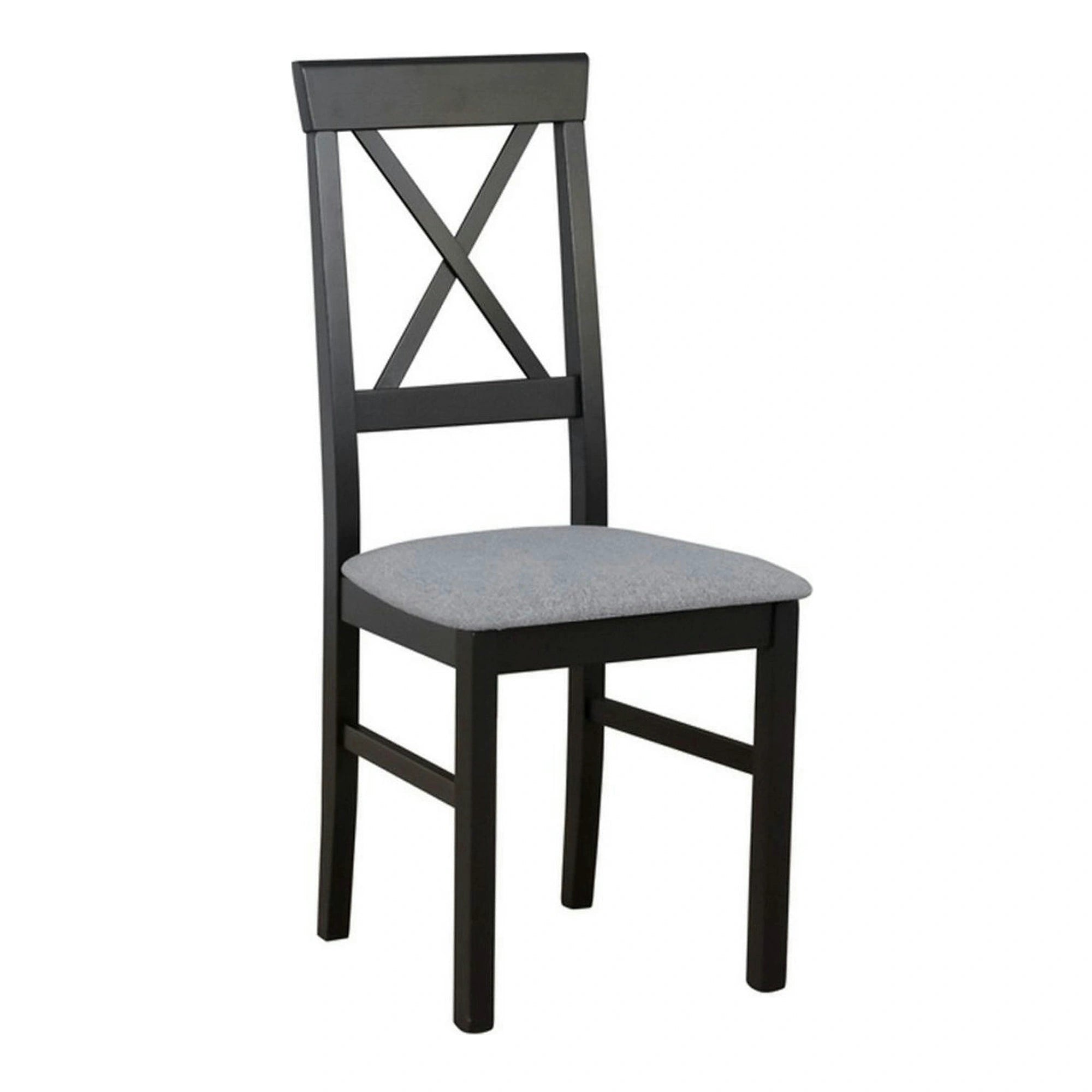 Scaun ALLA 3, gri deschis/negru, stofa clasica/lemn, 43x51x95 cm