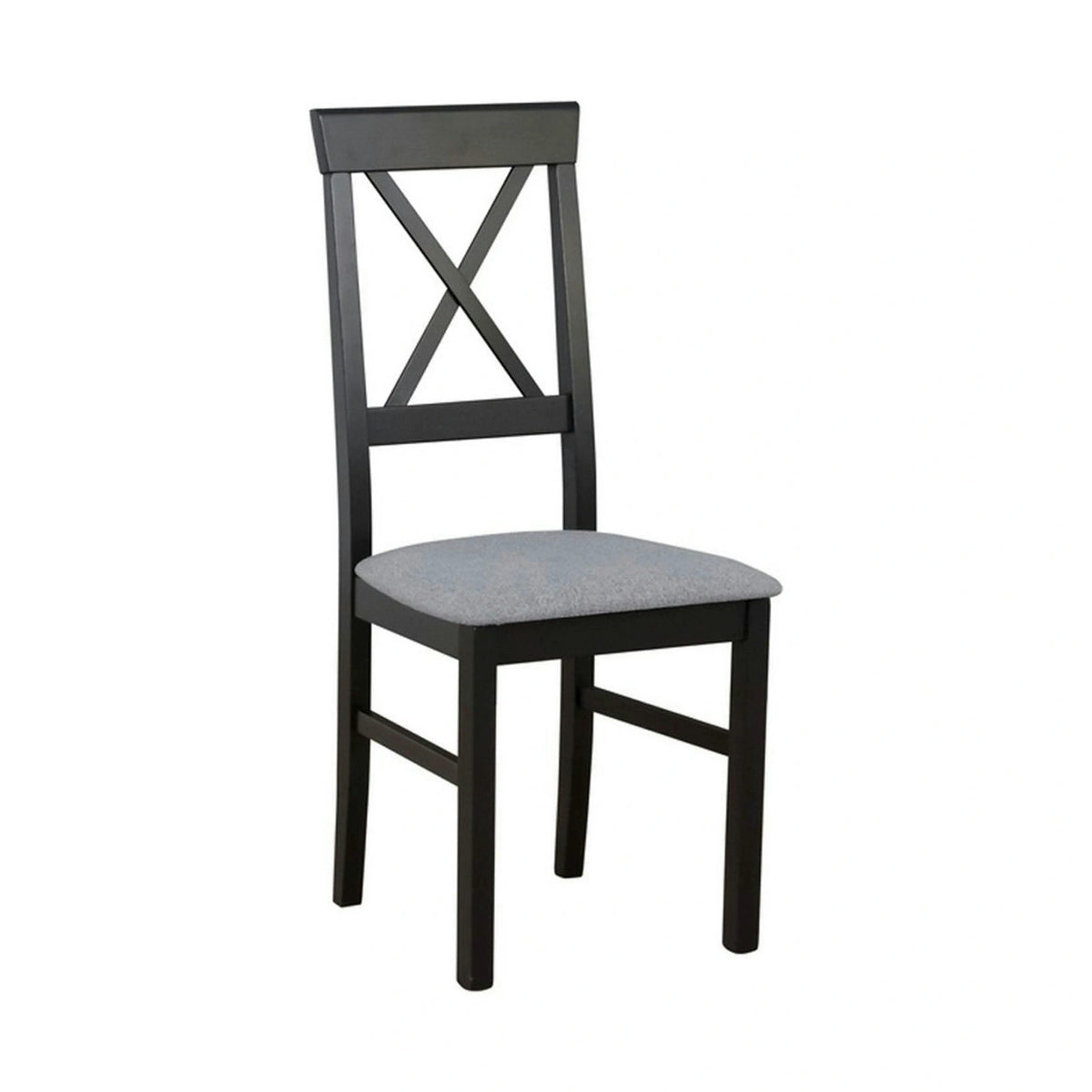 Scaun ALLA 3, gri deschis/negru, stofa clasica/lemn, 43x51x95 cm