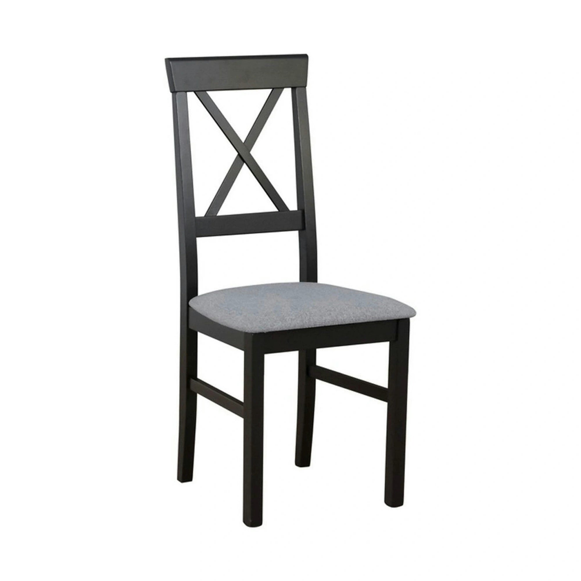 Scaun ALLA 3, gri deschis/negru, stofa clasica/lemn, 43x51x95 cm