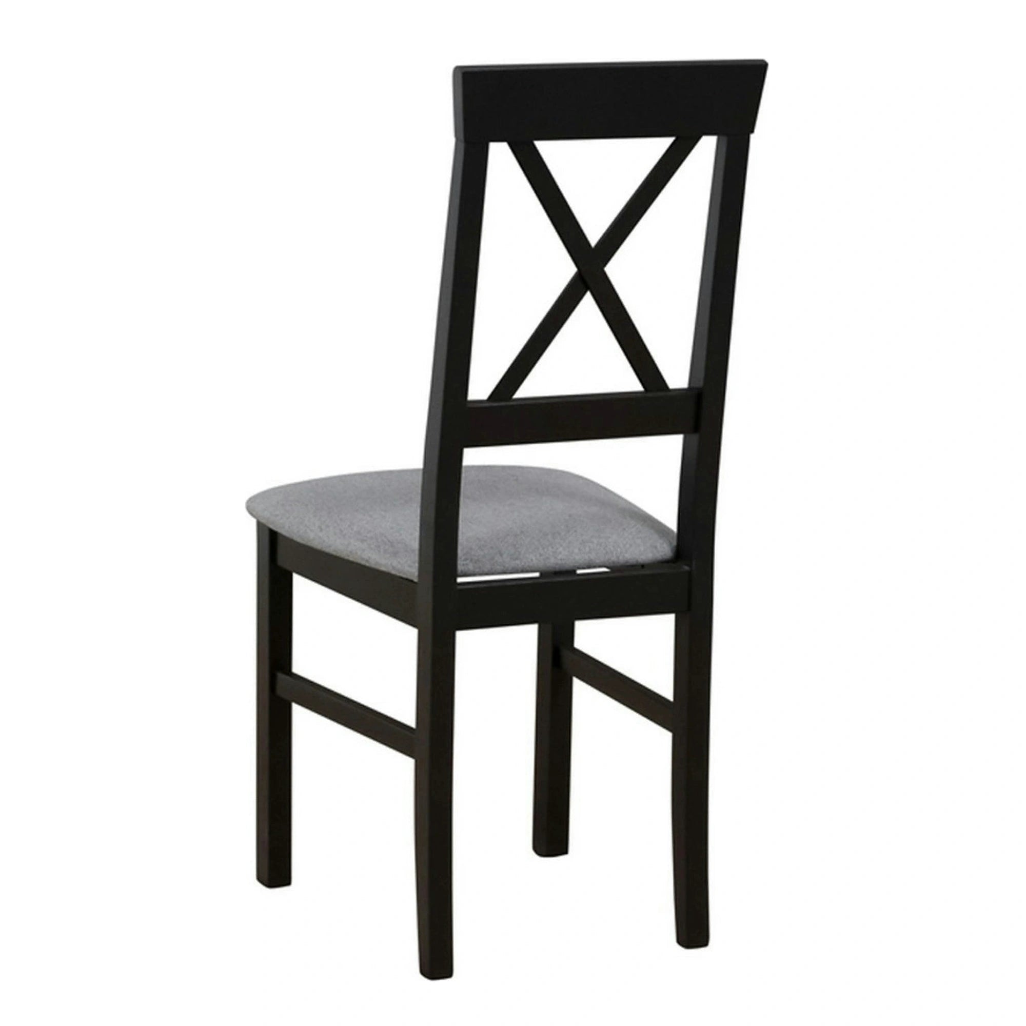 Scaun ALLA 3, gri deschis/negru, stofa clasica/lemn, 43x51x95 cm