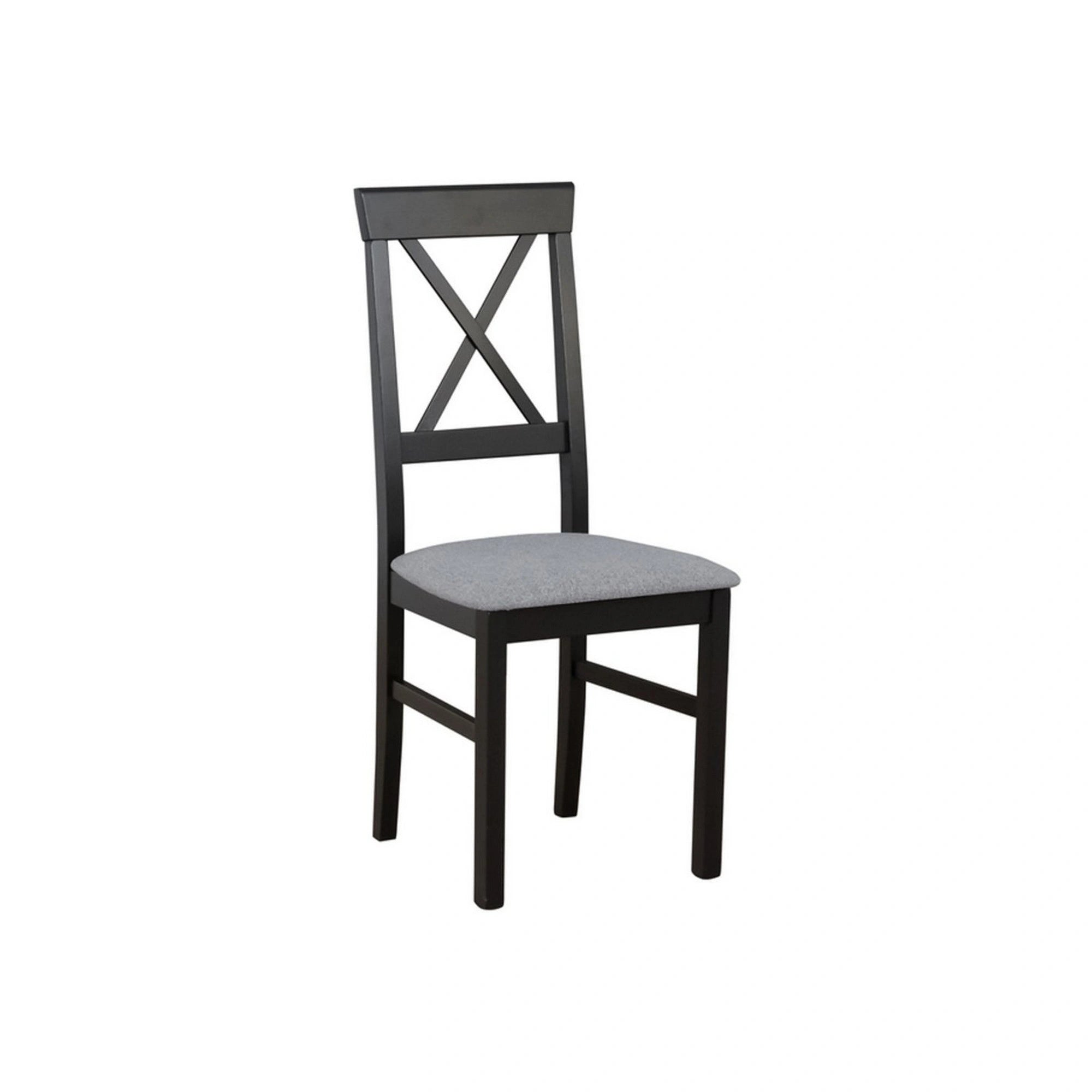 Scaun ALLA 3, gri deschis/negru, stofa clasica/lemn, 43x51x95 cm
