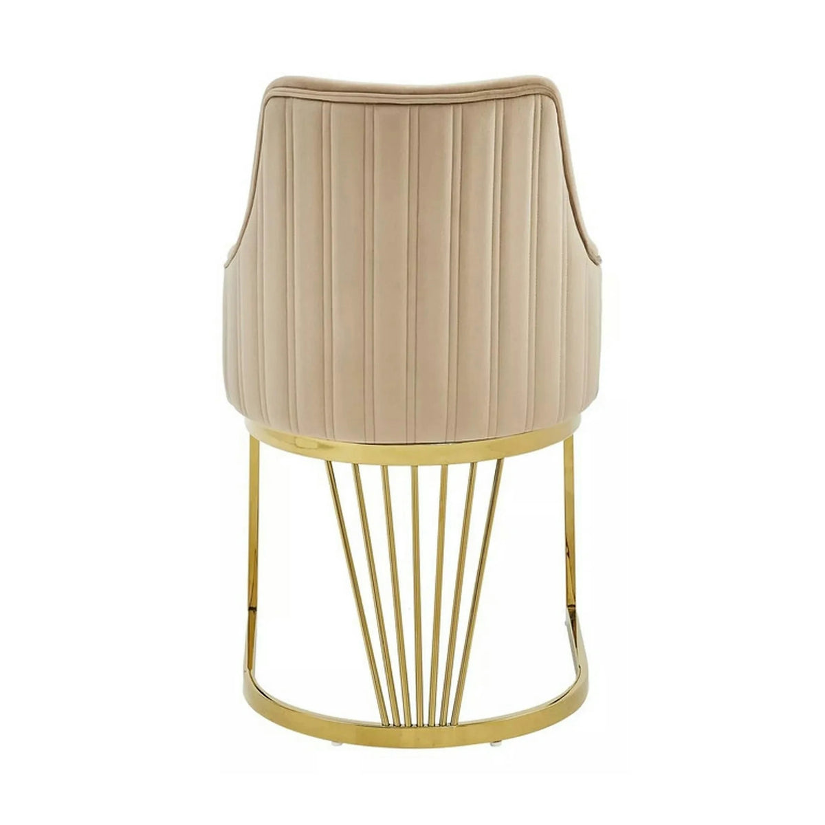 Scaun ALURE, bej inchis - Bluvel 28, stofa catifelata/metal, 52x64x89 cm