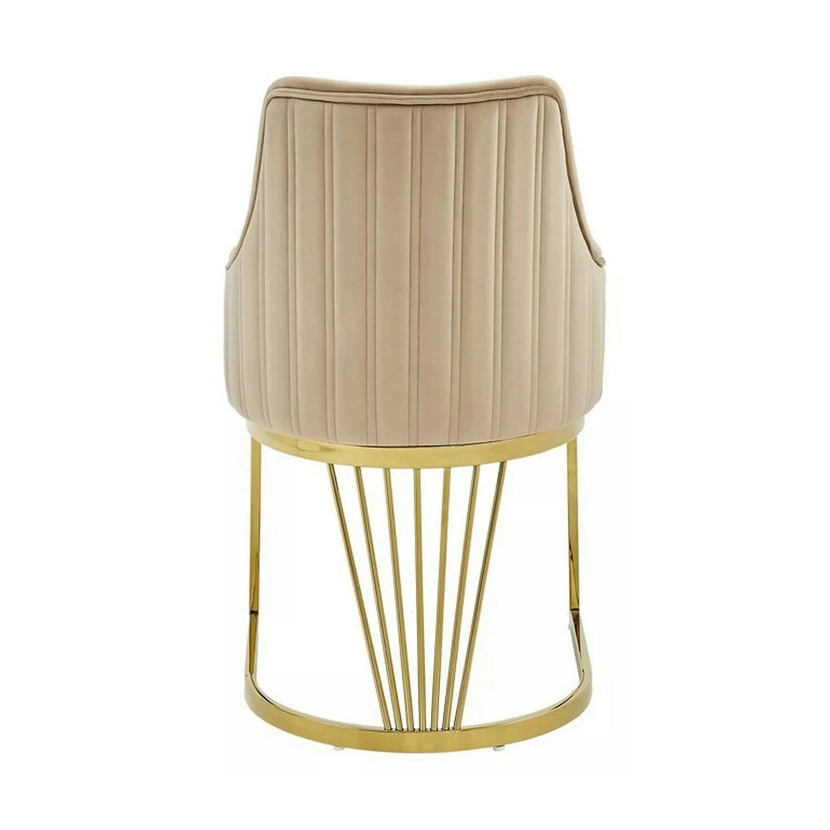 Scaun ALURE, bej inchis - Bluvel 28, stofa catifelata/metal, 52x64x89 cm