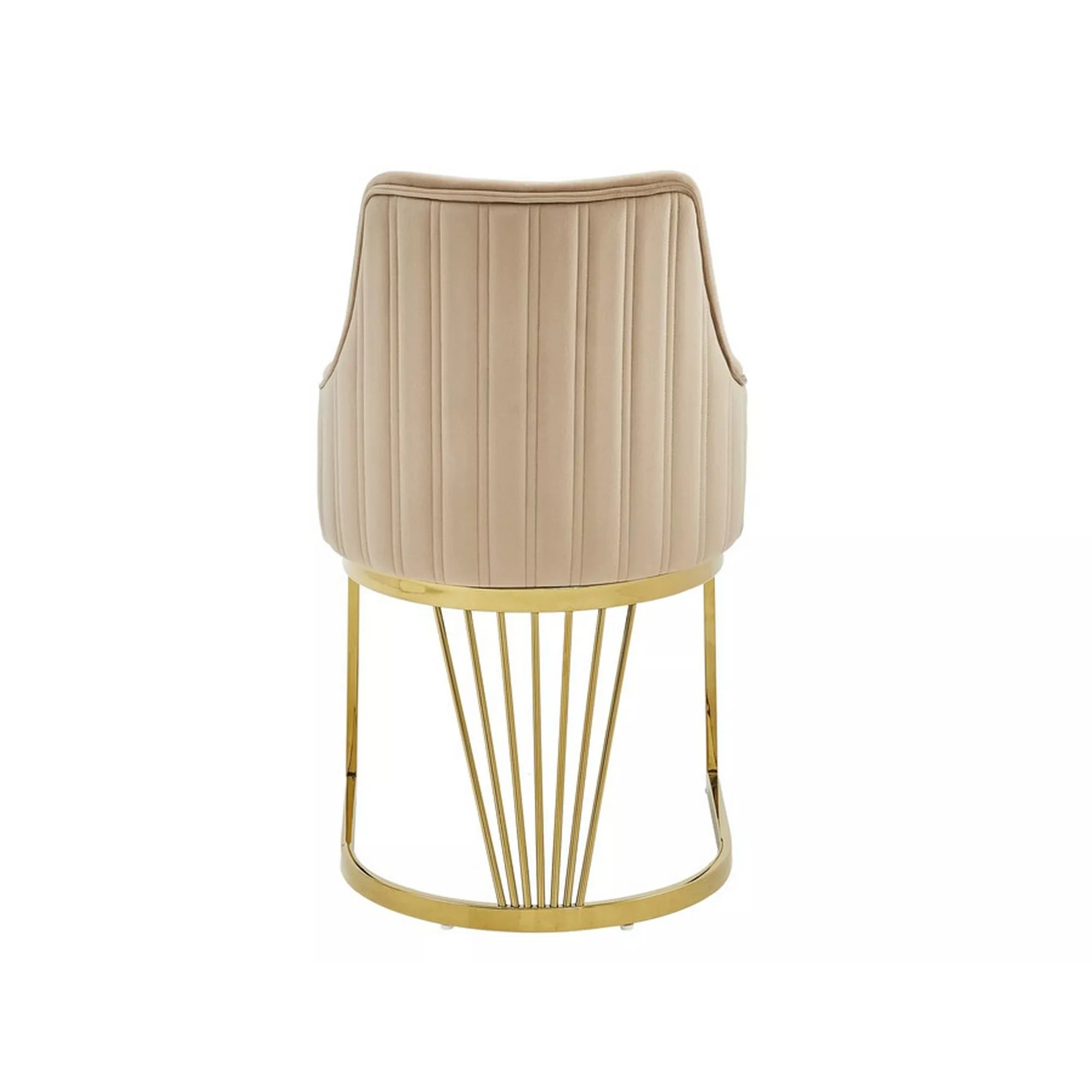 Scaun ALURE, bej inchis - Bluvel 28, stofa catifelata/metal, 52x64x89 cm