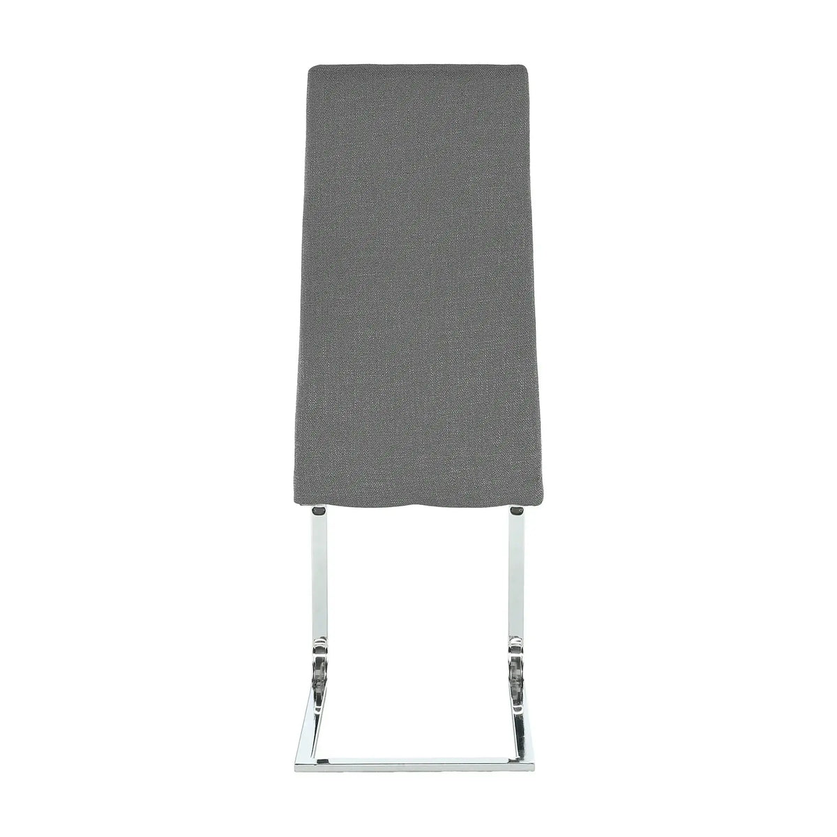 Scaun AMINA, gri inchis/crom, textil/metal, 44x46x110 cm
