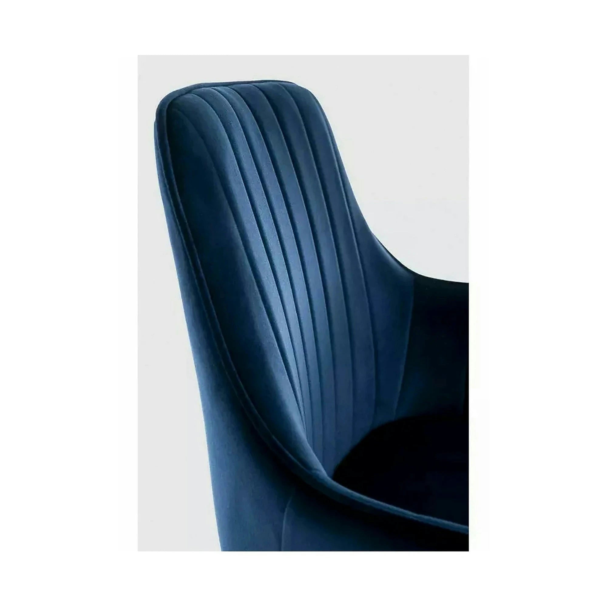 Scaun APPLE, albastru/negru, stofa catifelata - Bluvel 86/metal, 57x47x85 cm