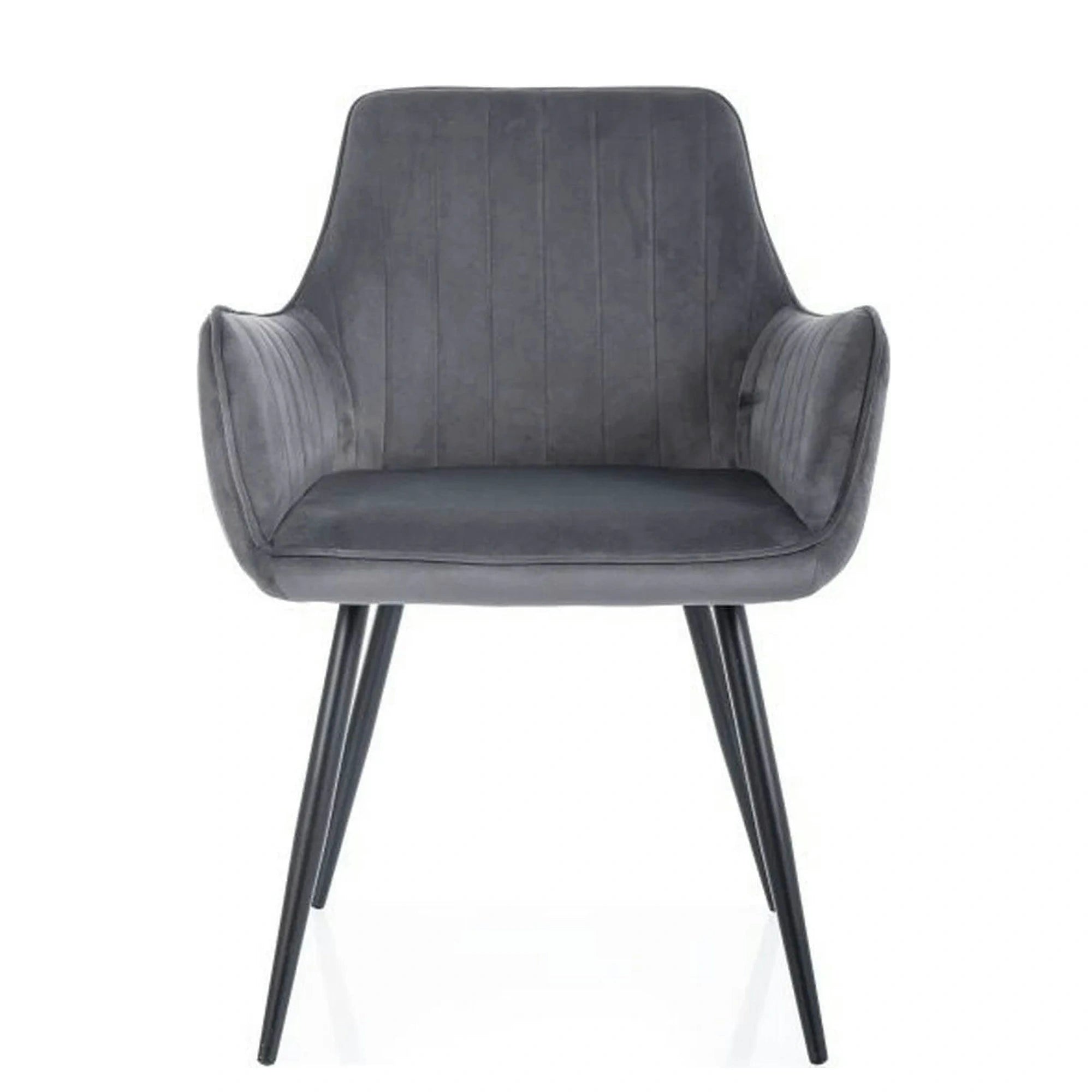 Scaun APPLE, gri/negru, stofa catifelata - Bluvel 14/metal, 57x47x85 cm