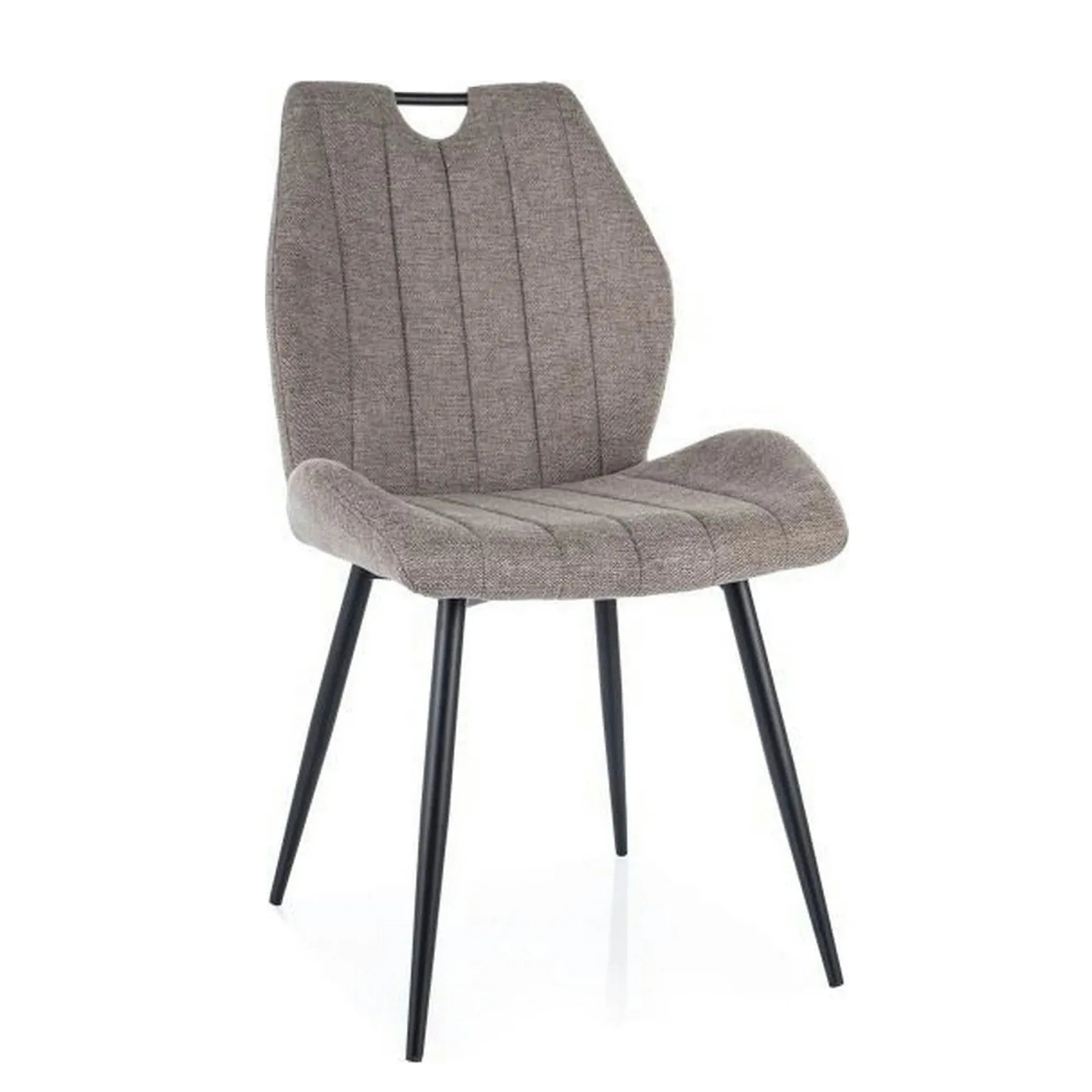 Scaun ARCO, bej/negru, stofa clasica - Brego 34/metal, 51x43x91 cm