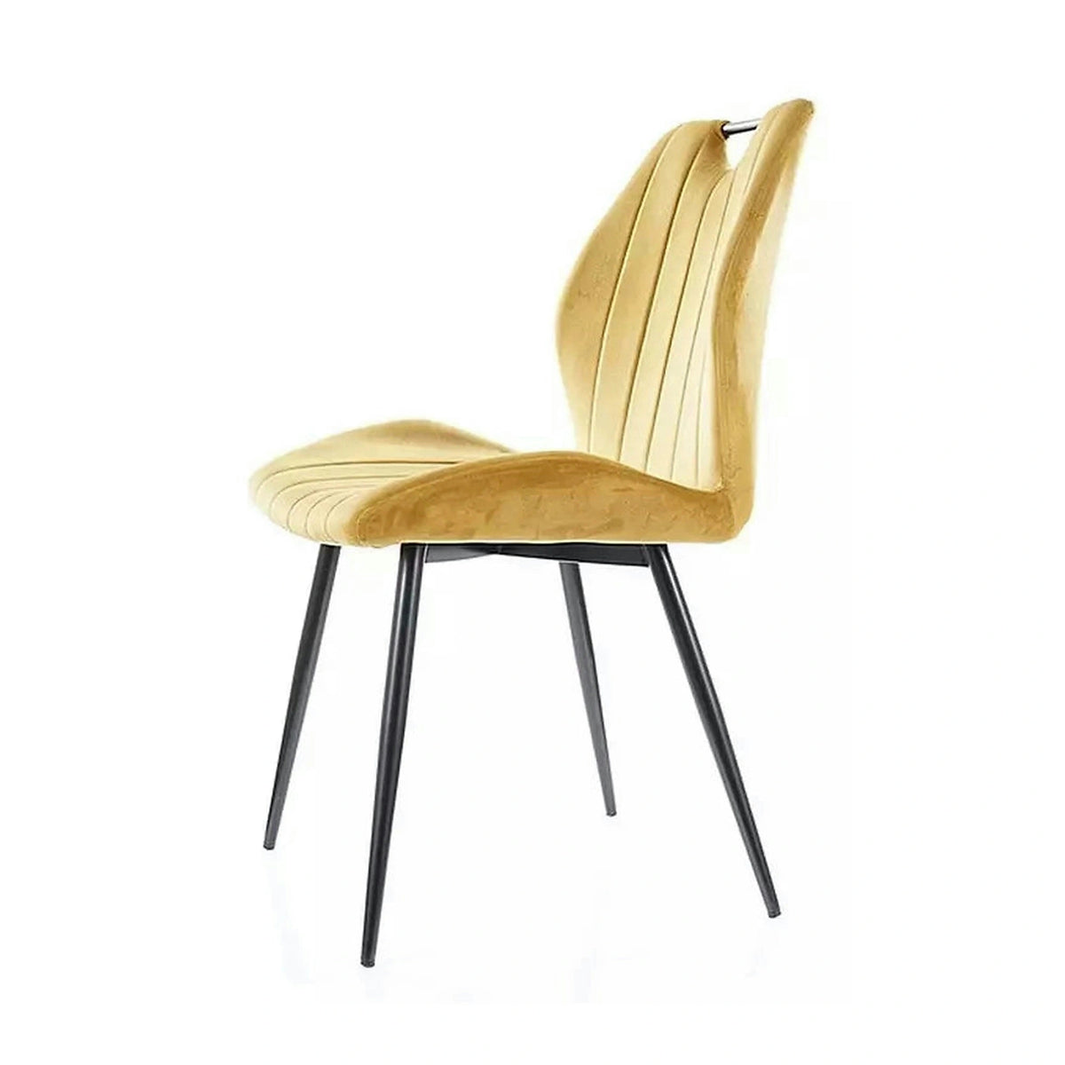 Scaun ARCO, galben/negru, stofa/metal, 51x43x91 cm