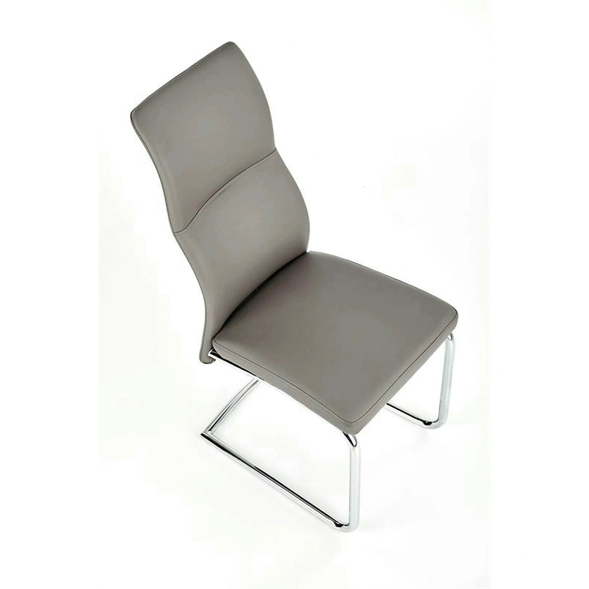 Scaun ARCO, gri/crom, piele ecologica/metal, 46x47x100 cm