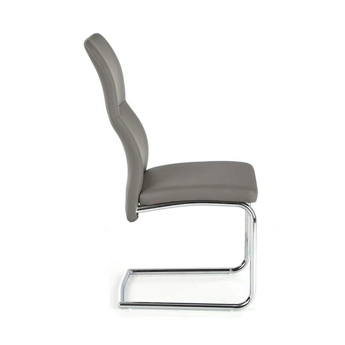 Scaun ARCO, gri/crom, piele ecologica/metal, 46x47x100 cm